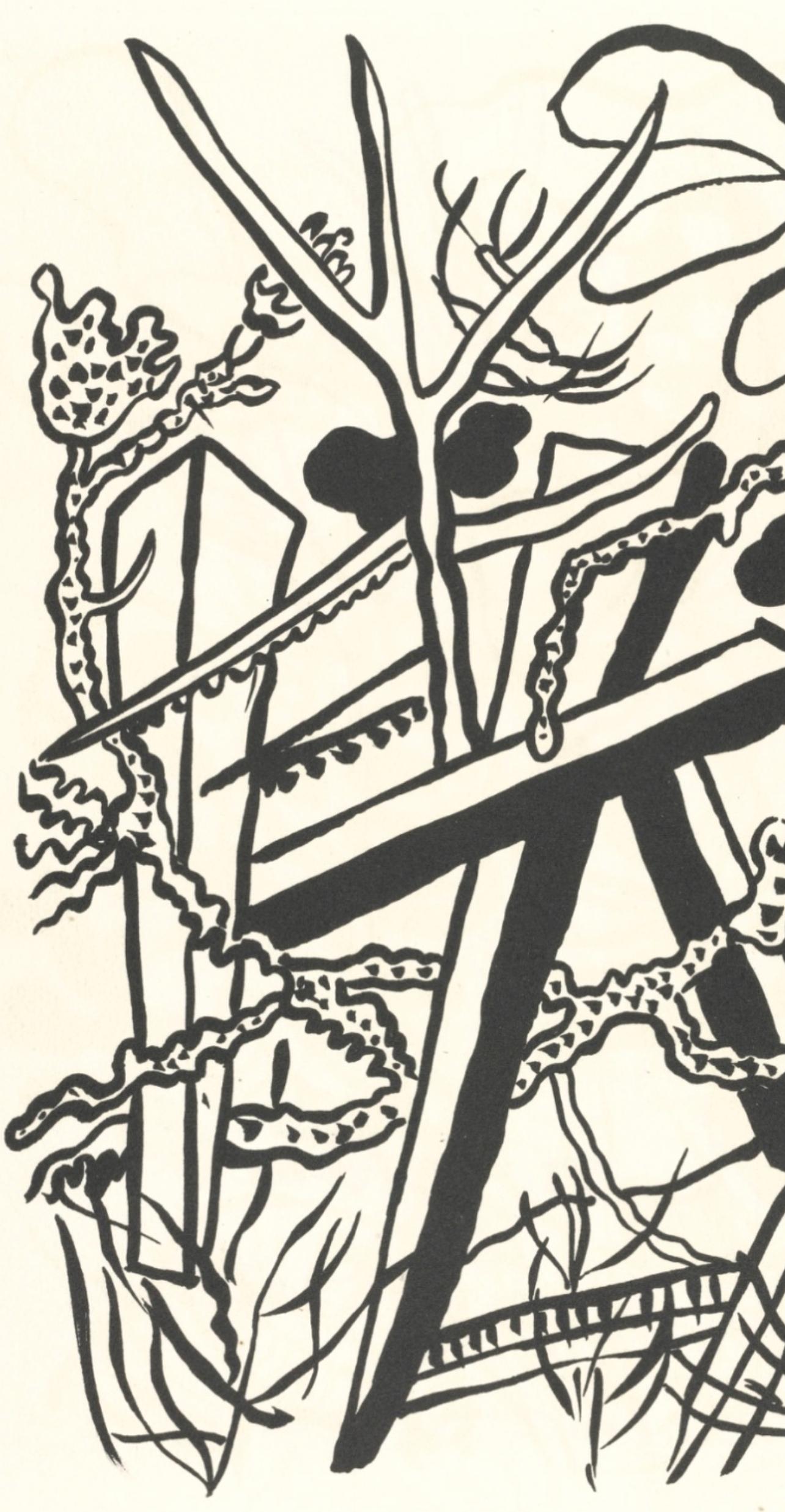 Composition, Cirque (Saphire 44-106), Fernand Leger - Moderne Print par Fernand Léger