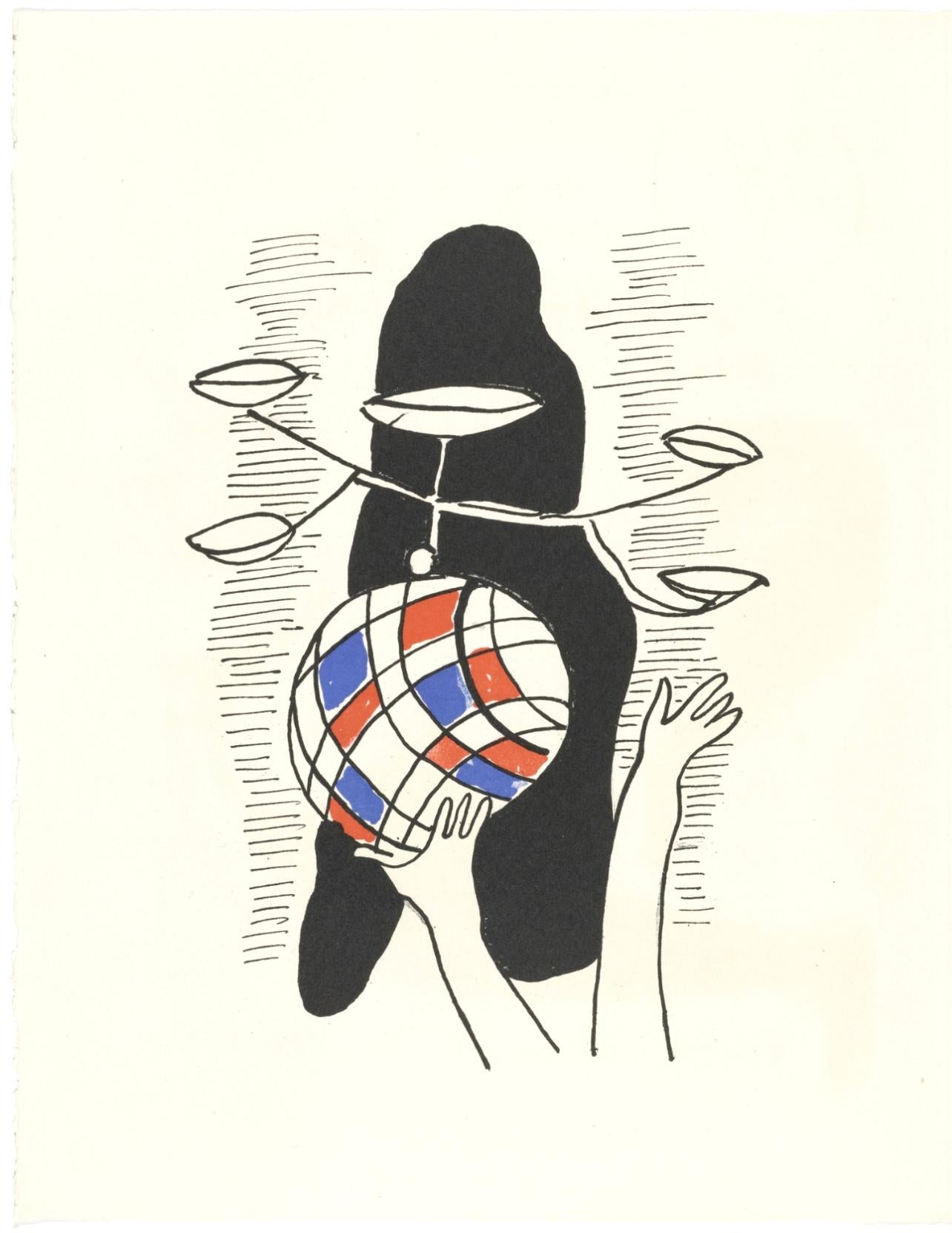 Komposition, Cirque (Saphir 44-106), Fernand Leger (Moderne), Print, von Fernand Léger