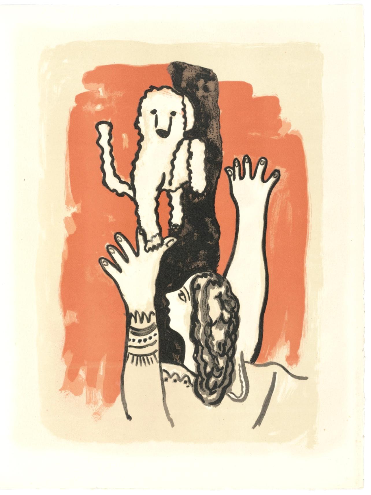 Composition, Cirque (Saphire 44-106), Fernand Leger - Moderne Print par Fernand Léger