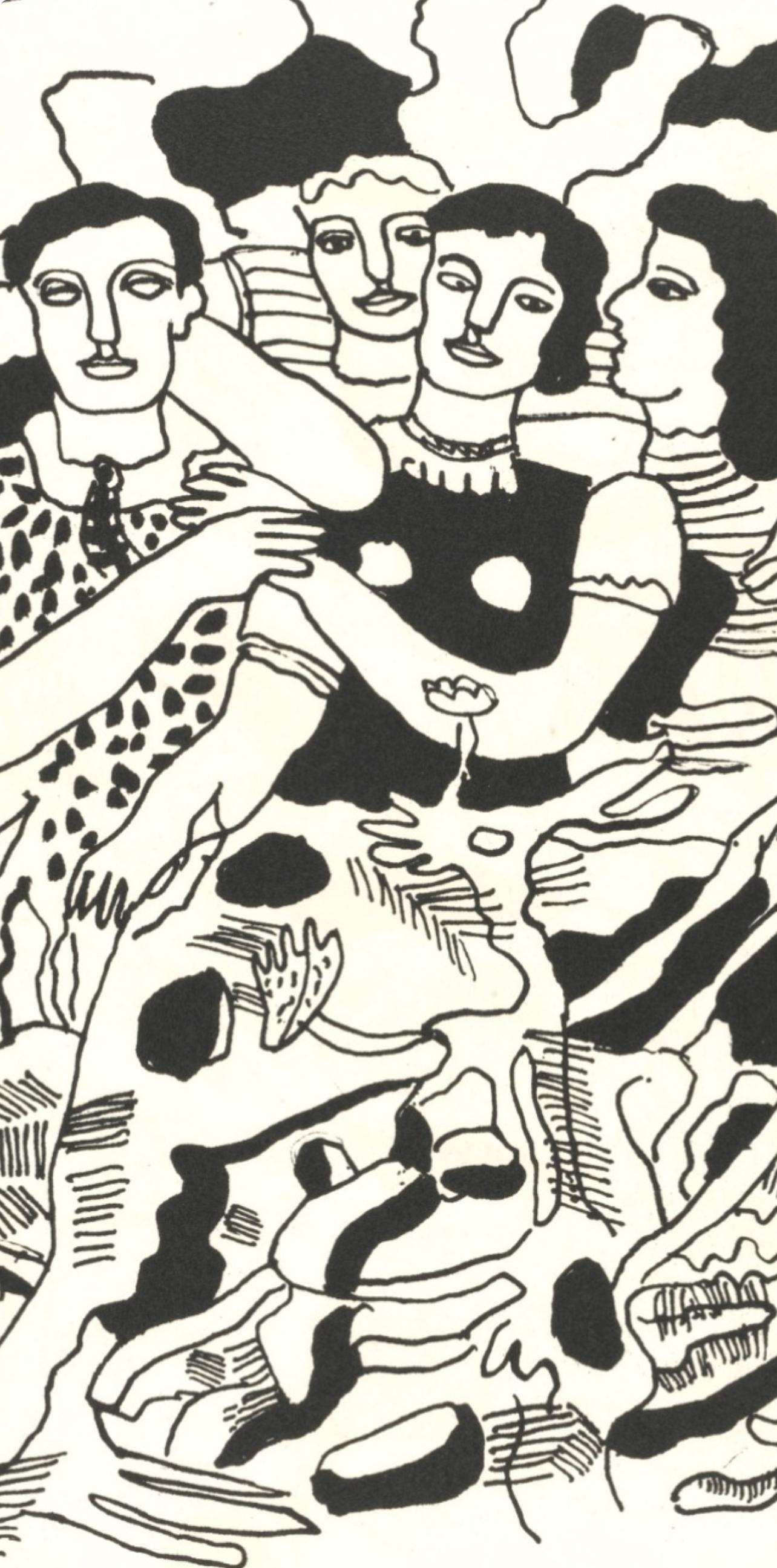 Composition, Cirque (Saphire 44-106), Fernand Leger - Modern Print by Fernand Léger