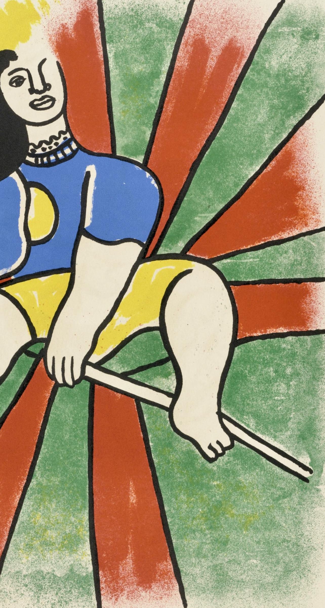 Composition, Cirque (Saphire, N° 44-106) - Beige Figurative Print by Fernand Léger