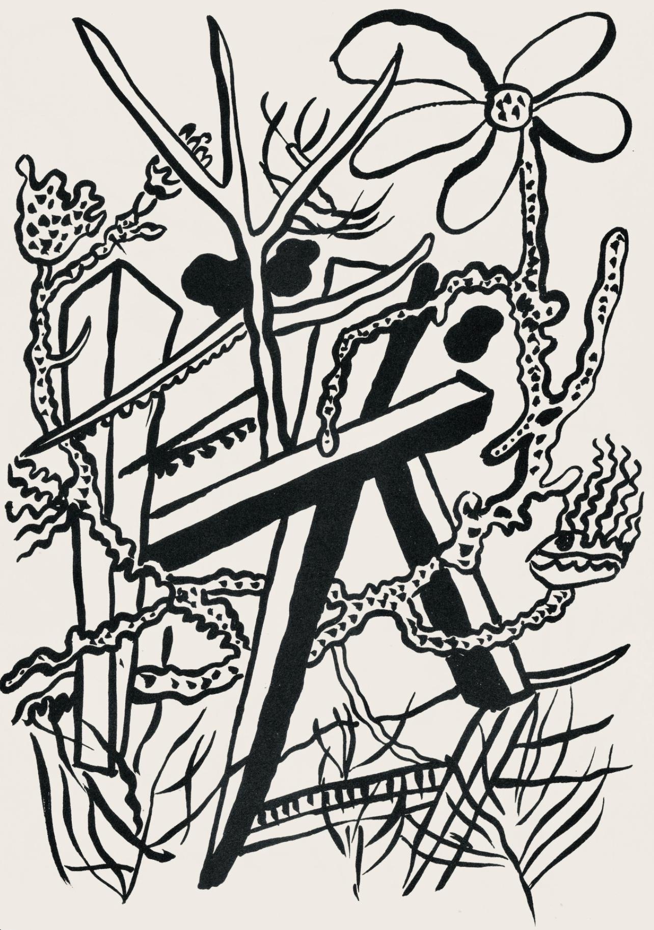 Fernand Léger Landscape Print - Composition, Cirque (Saphire, N° 44-106)