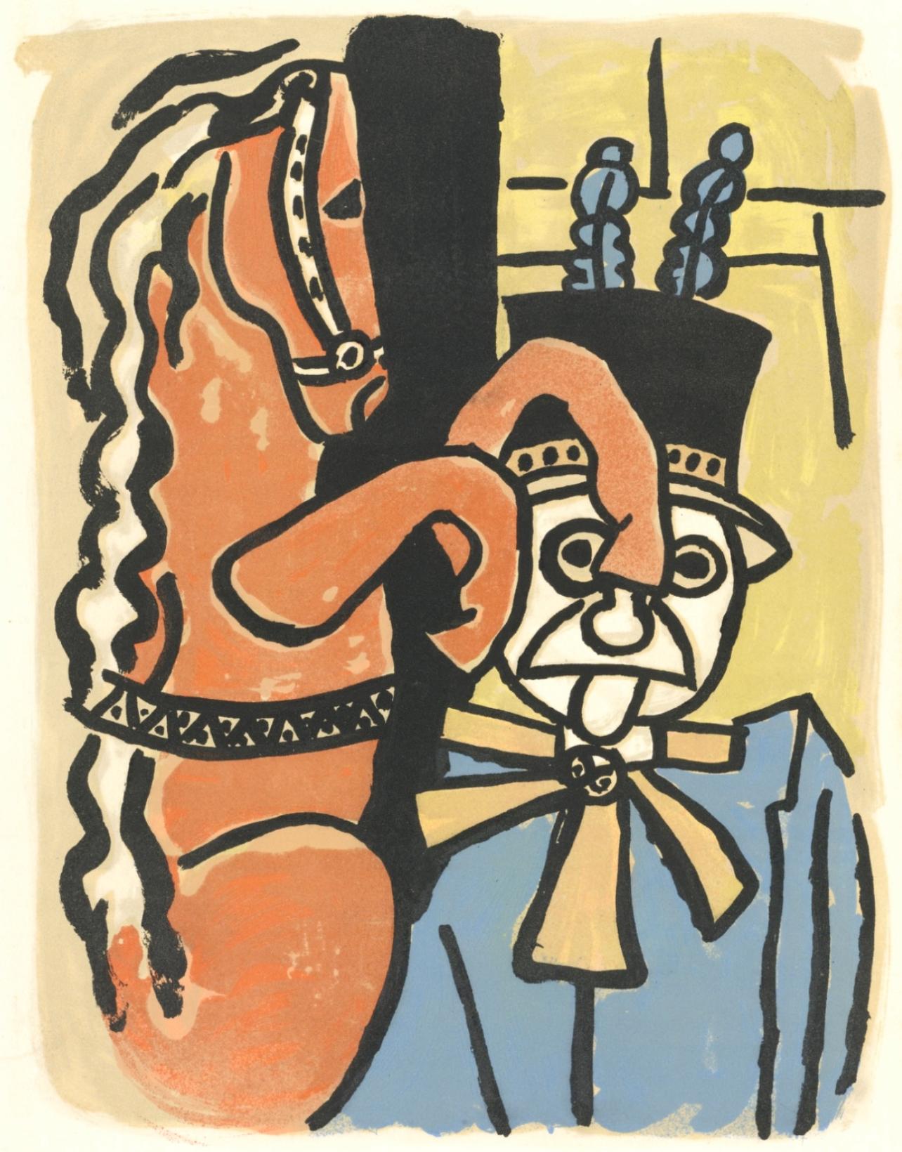 Fernand Léger Figurative Print - Composition, Cirque (Saphire 44-106), Fernand Leger