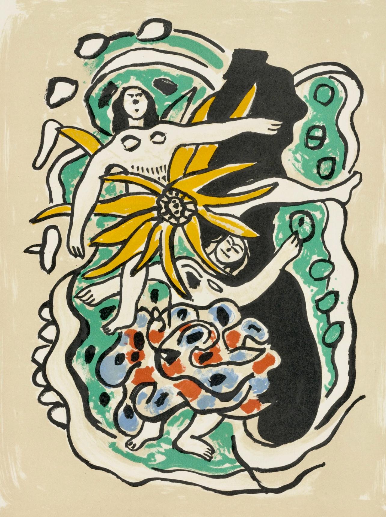 Fernand Léger Landscape Print - Composition, Cirque (Saphire, N° 44-106)