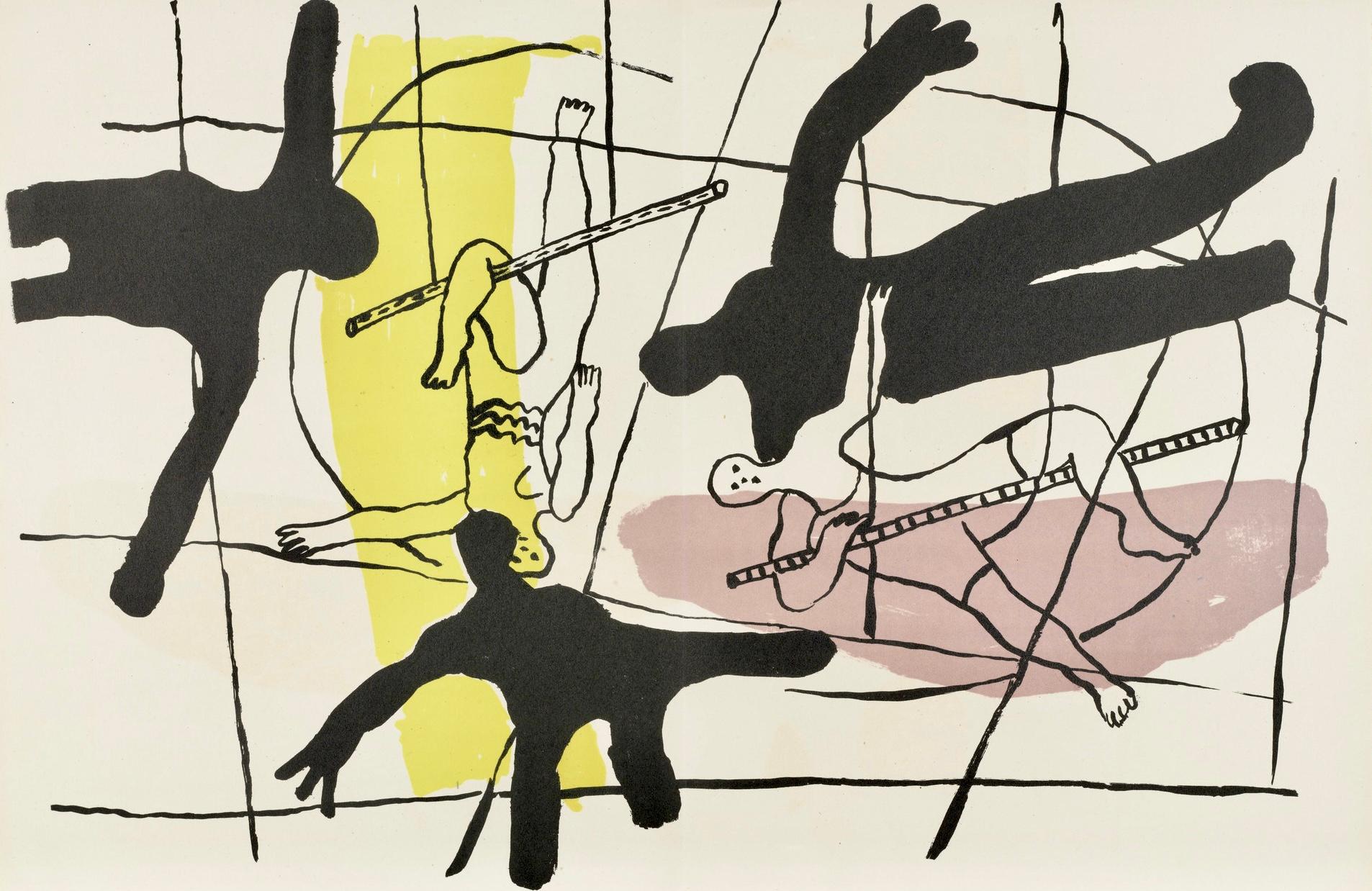 Fernand Léger Landscape Print - Composition, Cirque (Saphire, N° 44-106)