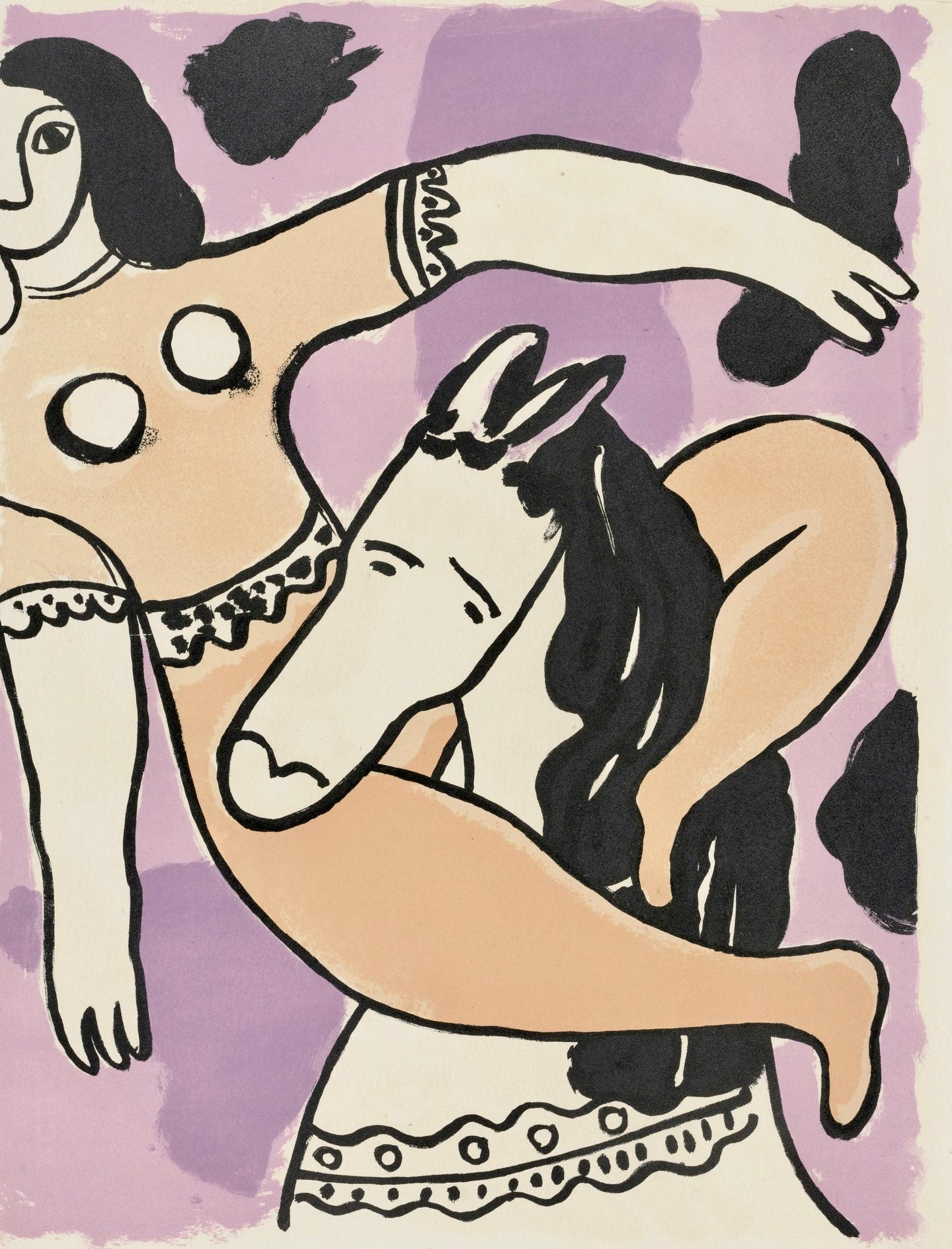 Fernand Léger Figurative Print - Composition, Cirque (Saphire, N° 44-106)