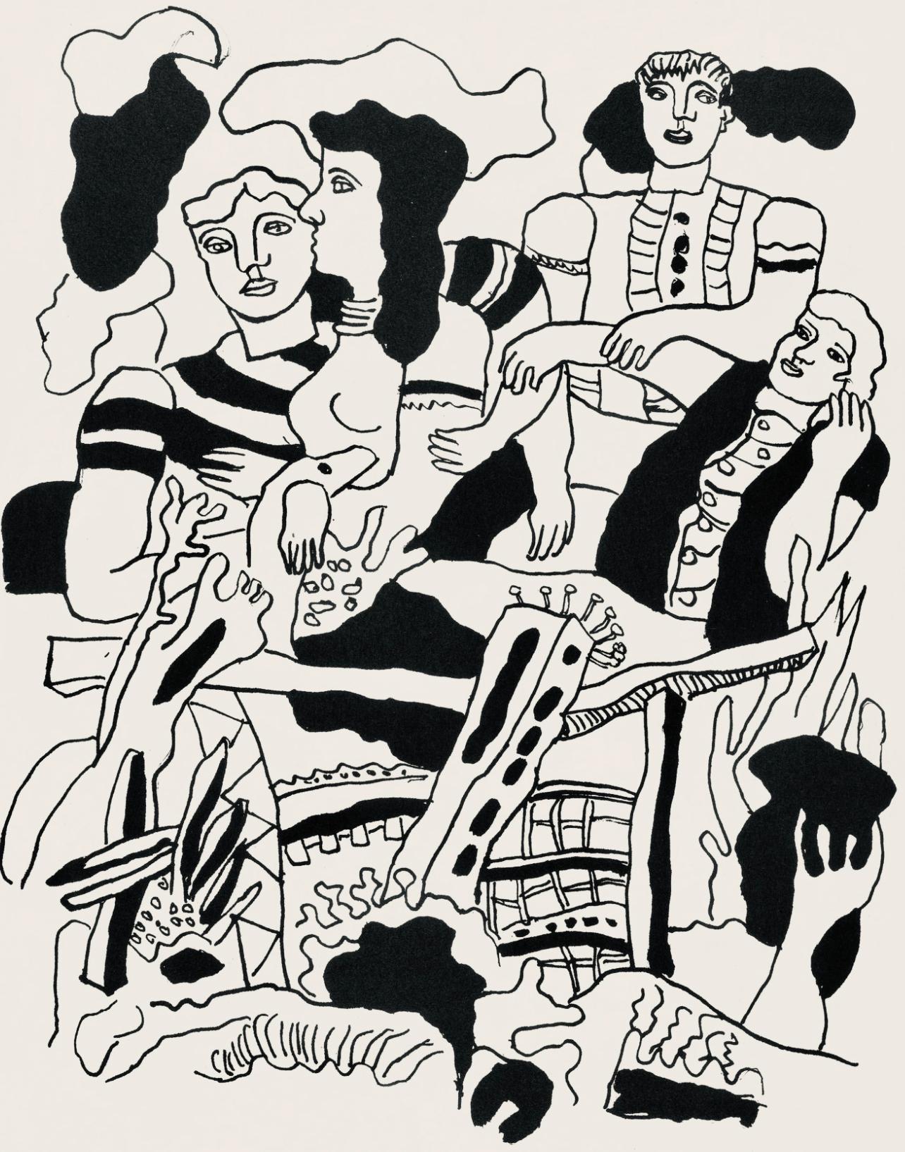 Fernand Léger Landscape Print - Composition, Cirque (Saphire, N° 44-106)