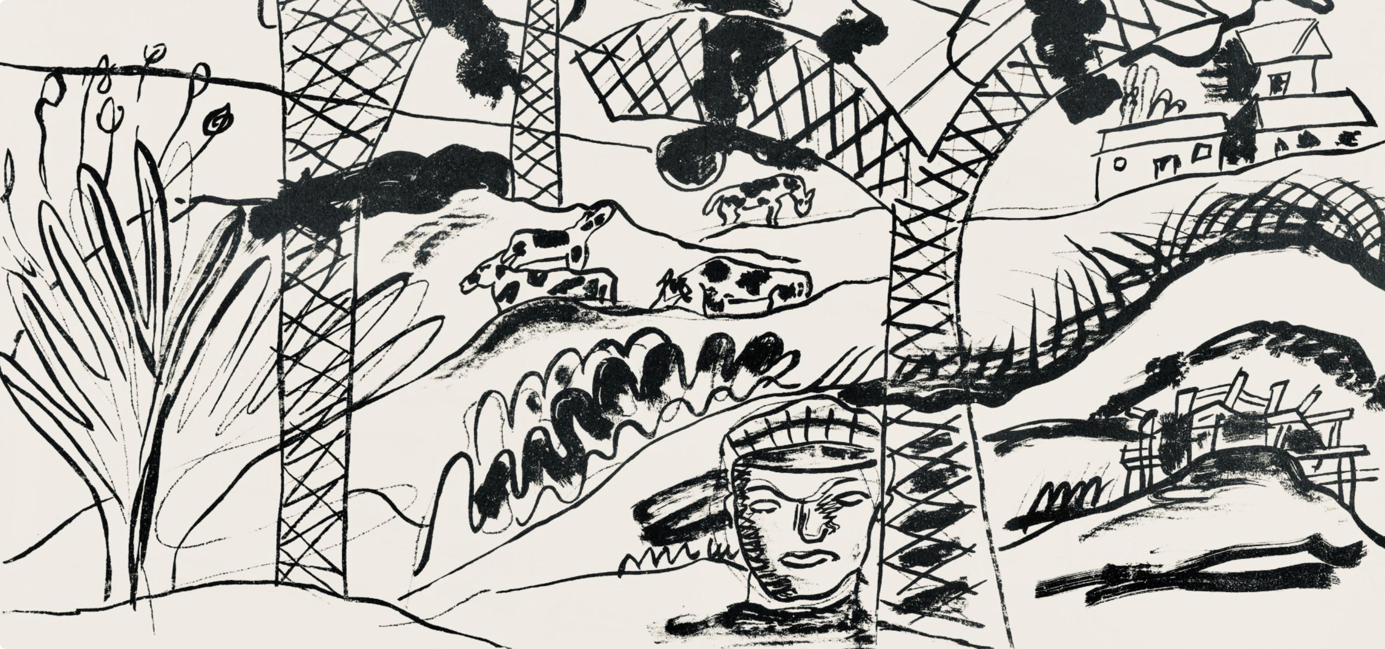 Composition, Cirque (Saphire, N° 44-106) - Modern Print by Fernand Léger