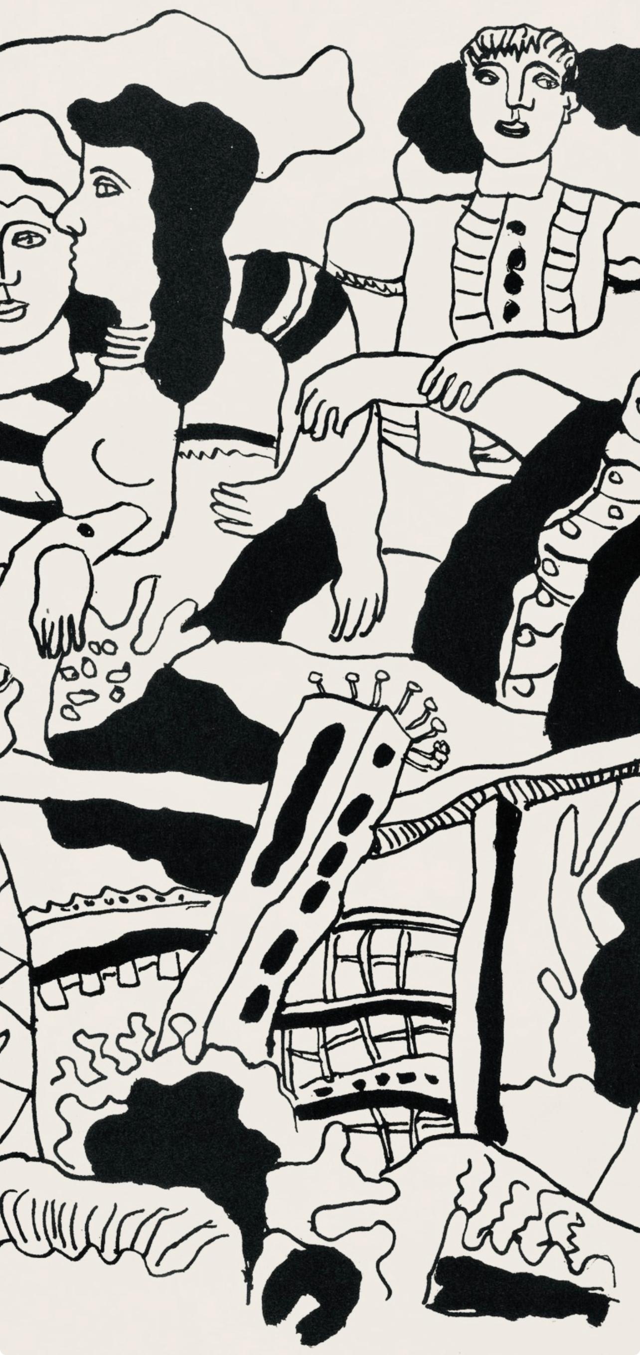 Composition, Cirque (Saphire, N° 44-106) - Modern Print by Fernand Léger