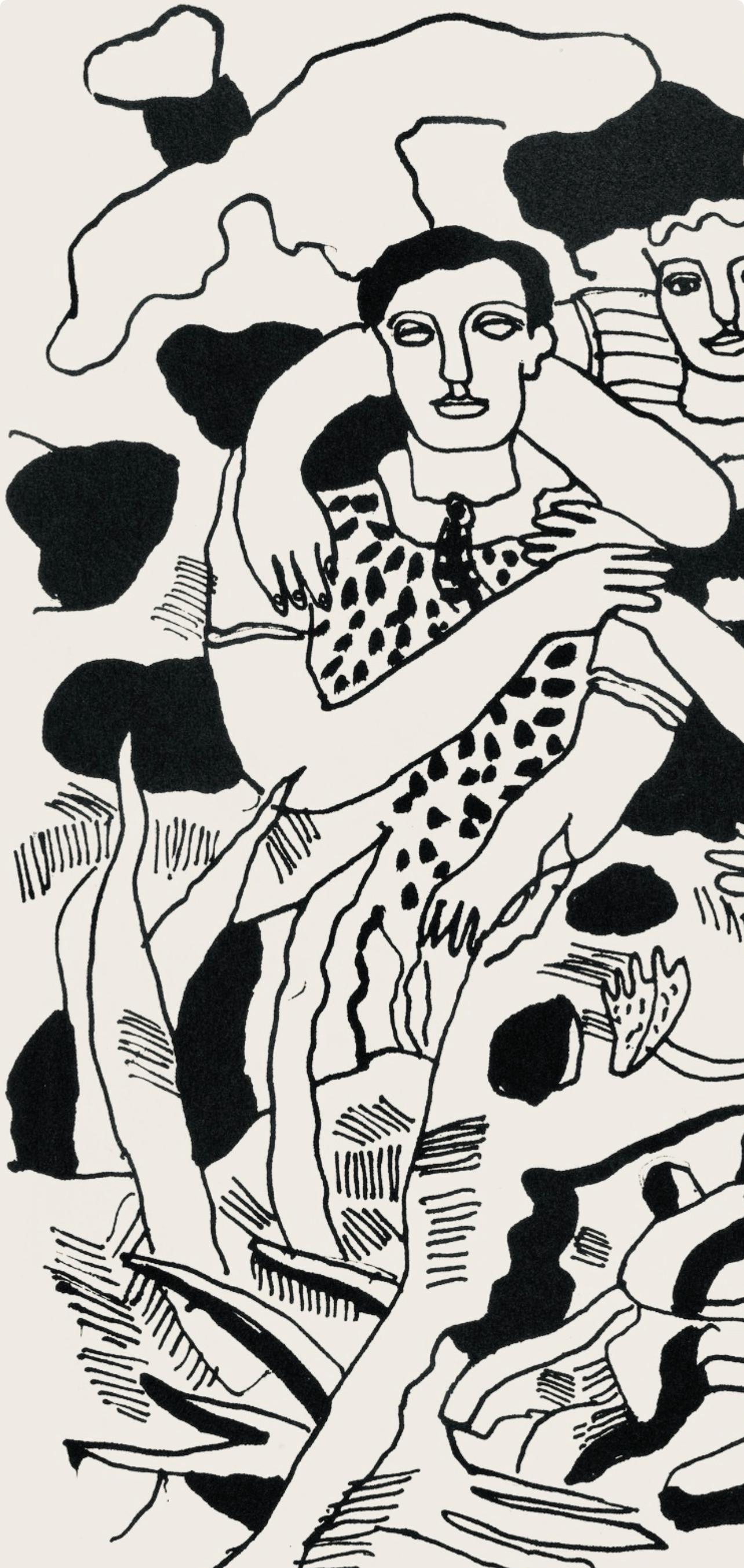 Composition, Cirque (Saphire, N° 44-106) - Modern Print by Fernand Léger