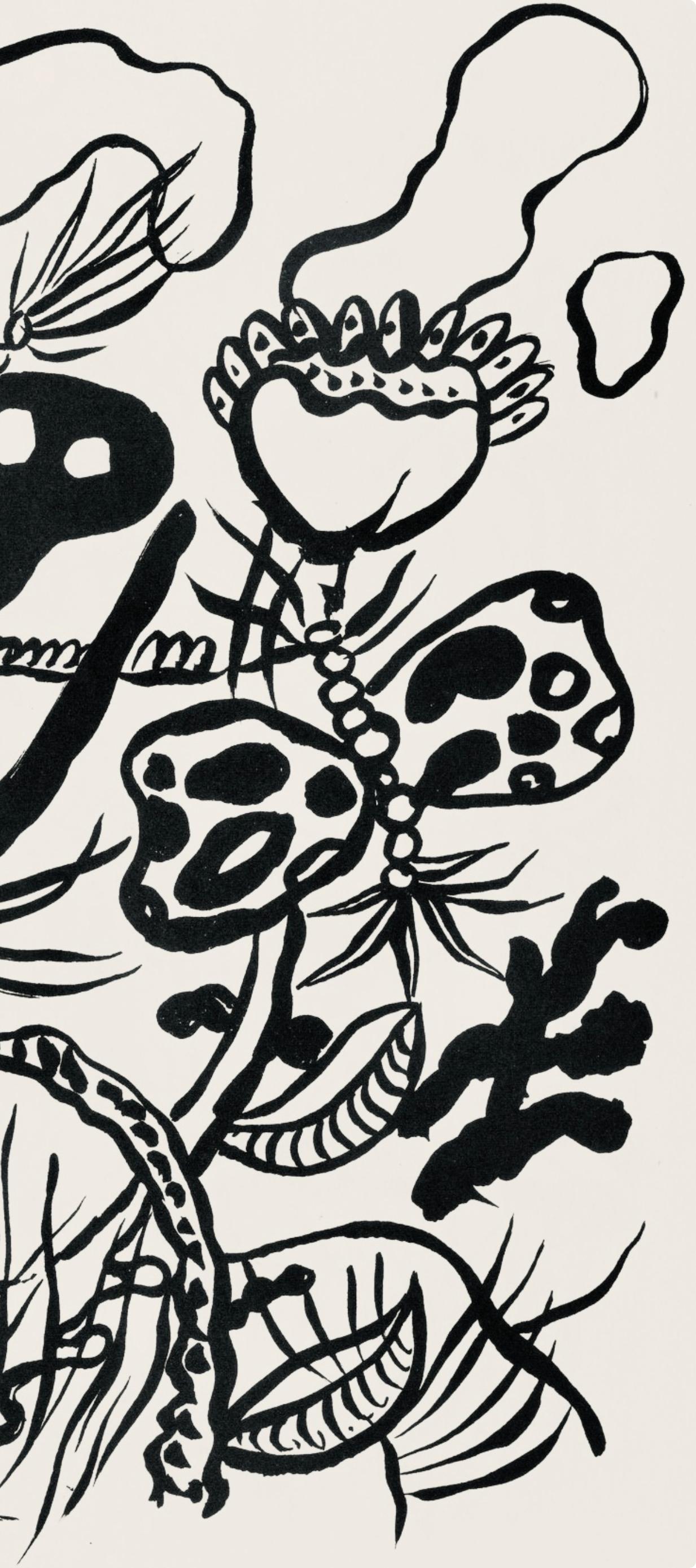 Composition, Cirque (Saphire, N° 44-106) - Beige Landscape Print by Fernand Léger