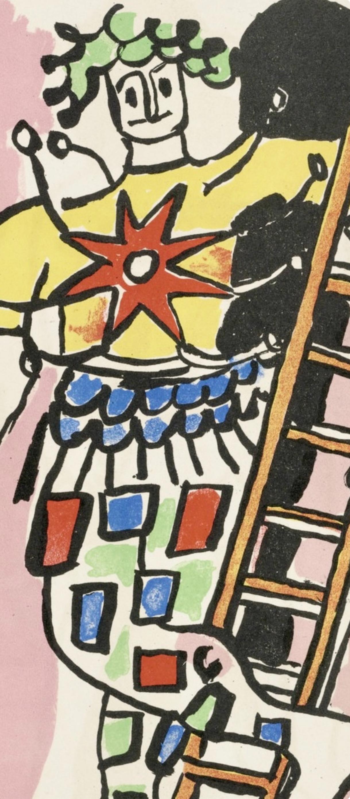 Composition, Cirque (Saphire, N° 44-106) - Beige Figurative Print by Fernand Léger