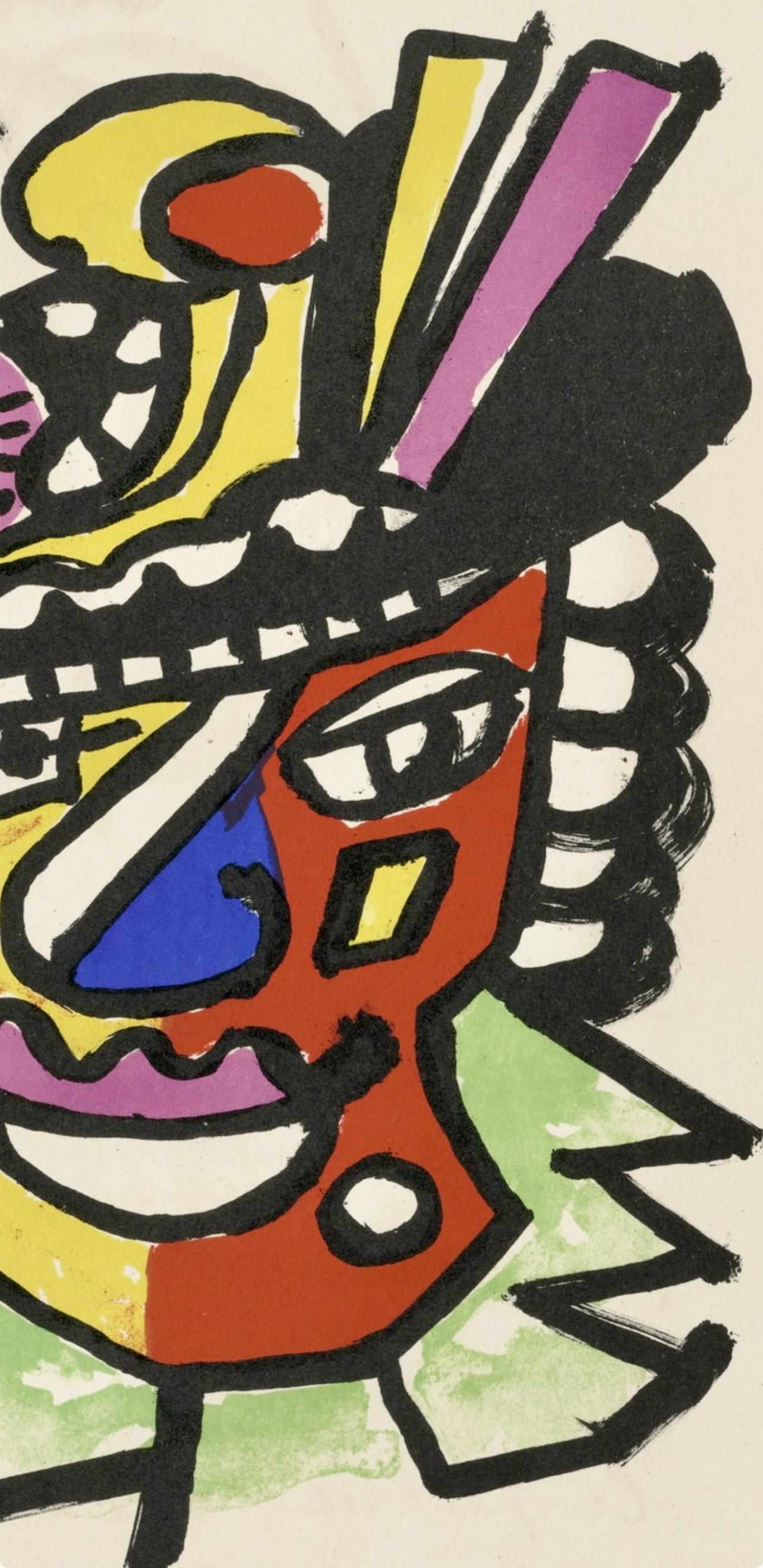 Composition, Cirque (Saphire, N° 44-106) - Beige Landscape Print by Fernand Léger