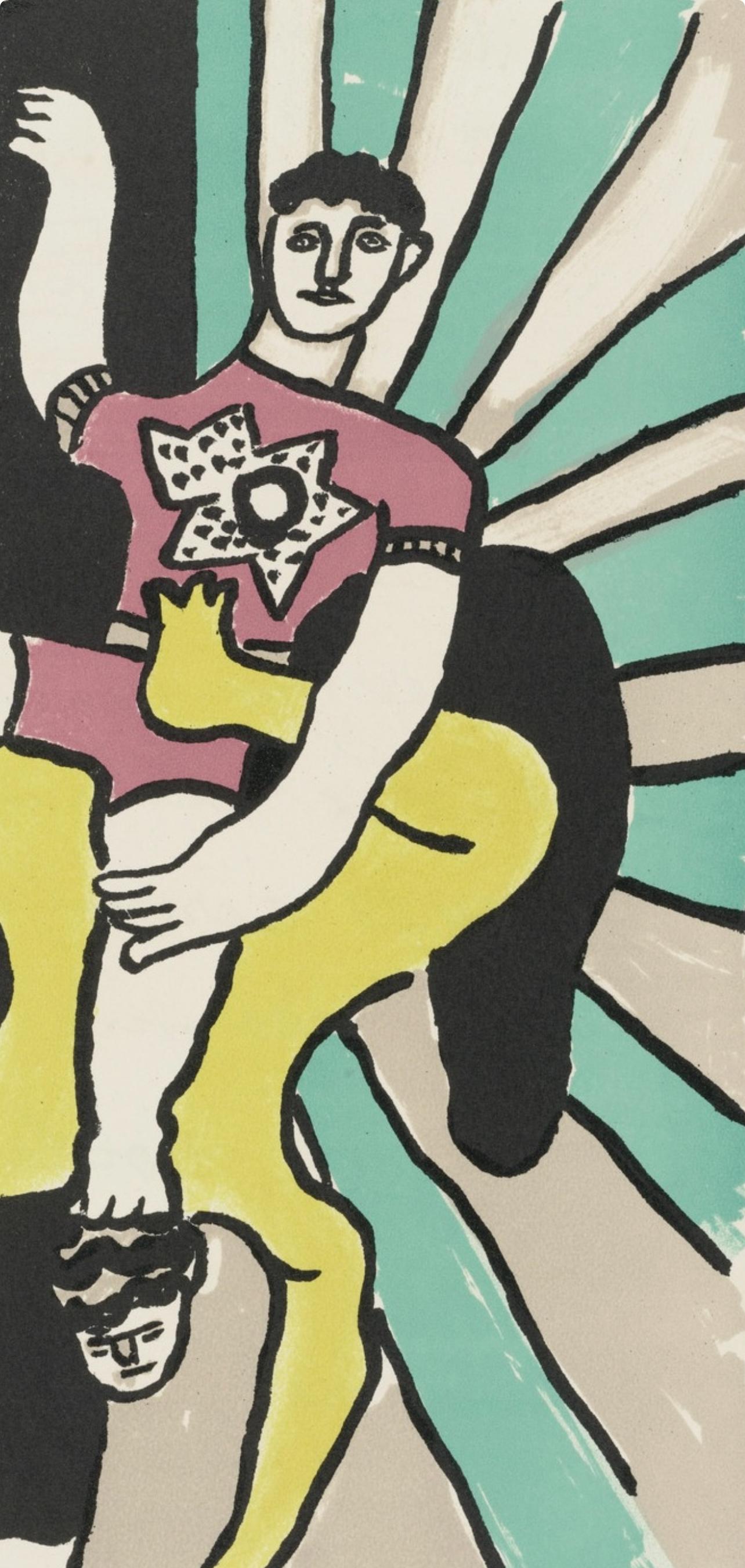 Composition, Cirque (Saphire, n° 44-106) - Beige Figurative Print par Fernand Léger
