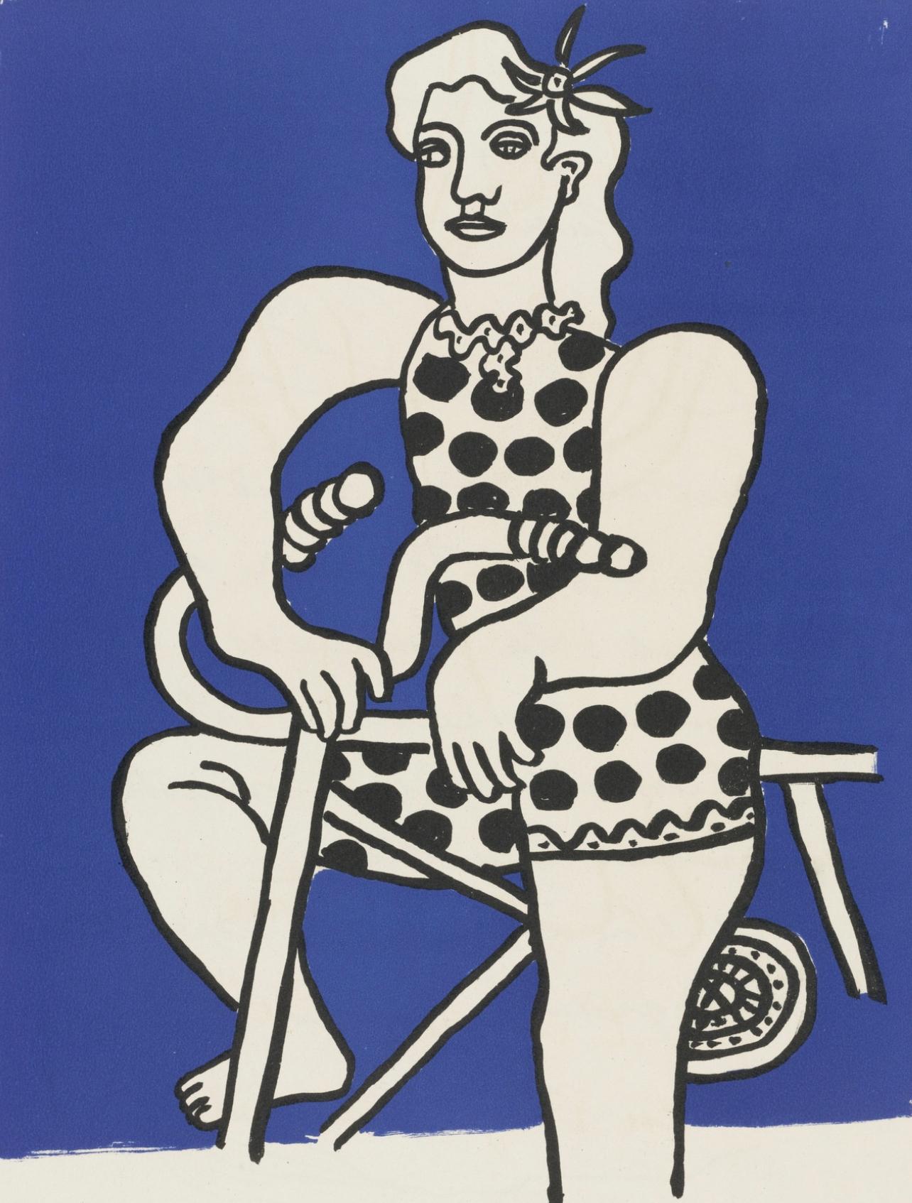 Fernand Léger Landscape Print - Composition, Cirque (Saphire, N° 44-106)