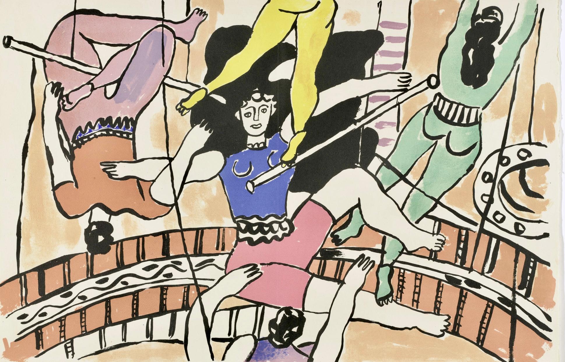 Fernand Léger Landscape Print - Composition, Cirque (Saphire, N° 44-106)