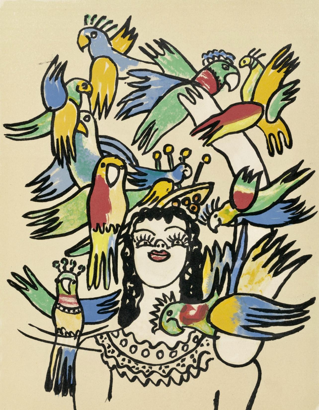 Fernand Léger Landscape Print - Composition, Cirque (Saphire, N° 44-106)