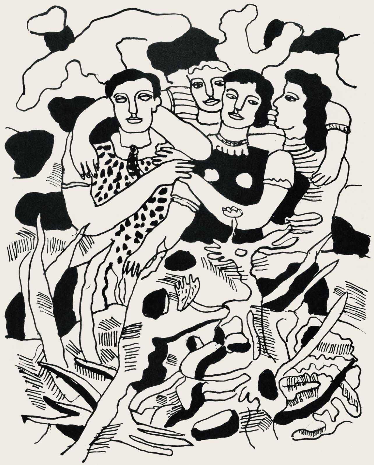 Fernand Léger Figurative Print - Composition, Cirque (Saphire, N° 44-106)