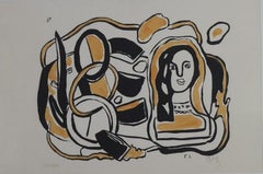 Composition in black and yellow