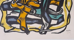 Komposition auf gelbem Hintergrund