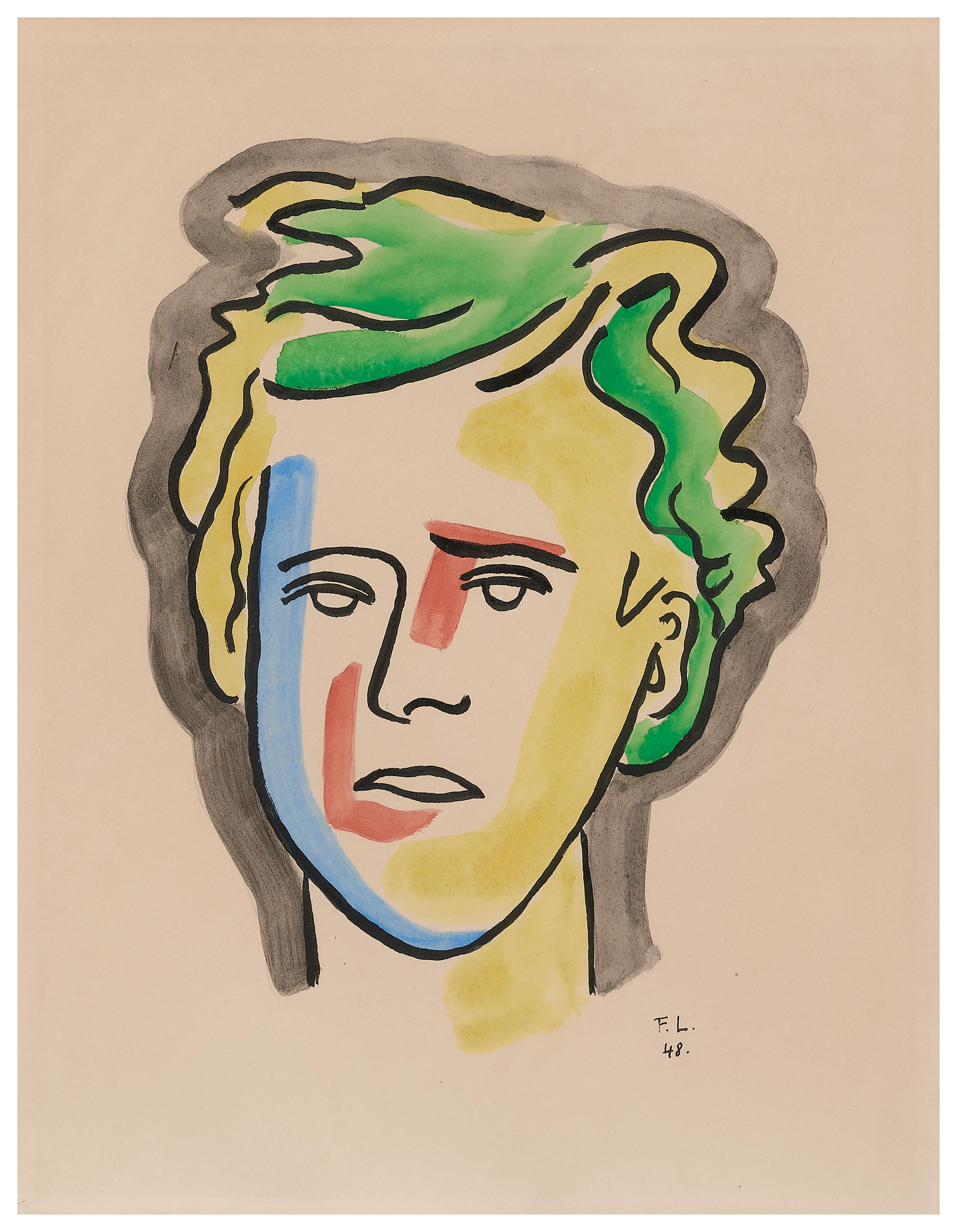 Komposition (Saphire 24-38), Les Illuminations, Fernand Léger im Angebot 4