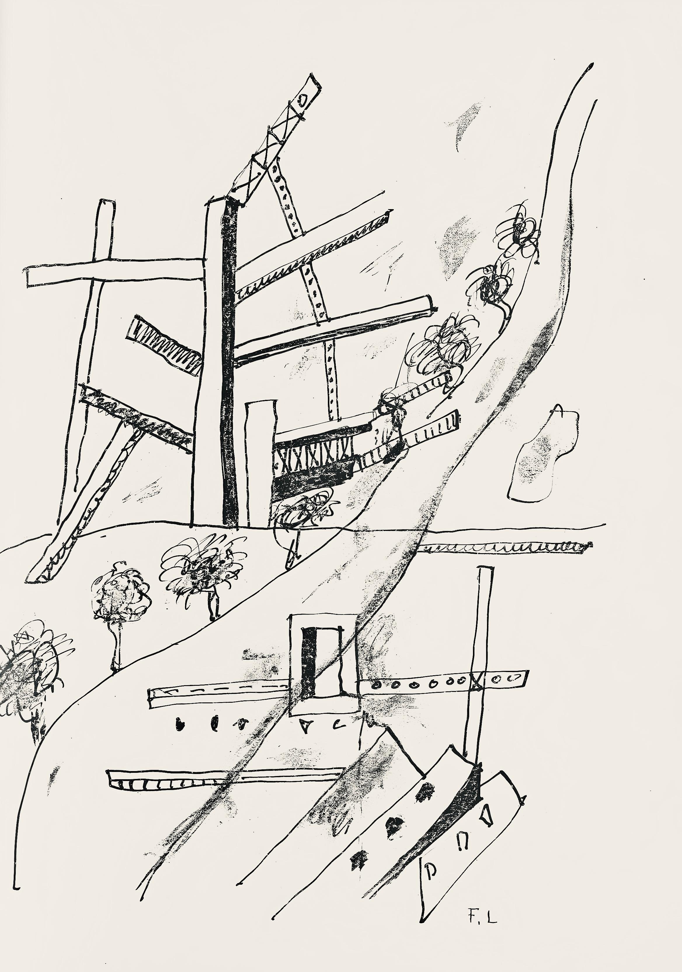 Lithograph on papier vélin teinté, fait a la main paper. Inscription: Unsigned and unnumbered, as issued. Good condition. Notes: From the folio, Les Illuminations, 1949. Published by Grosclaude, Éditions des Gaules, Lausanne; printed by Roth &