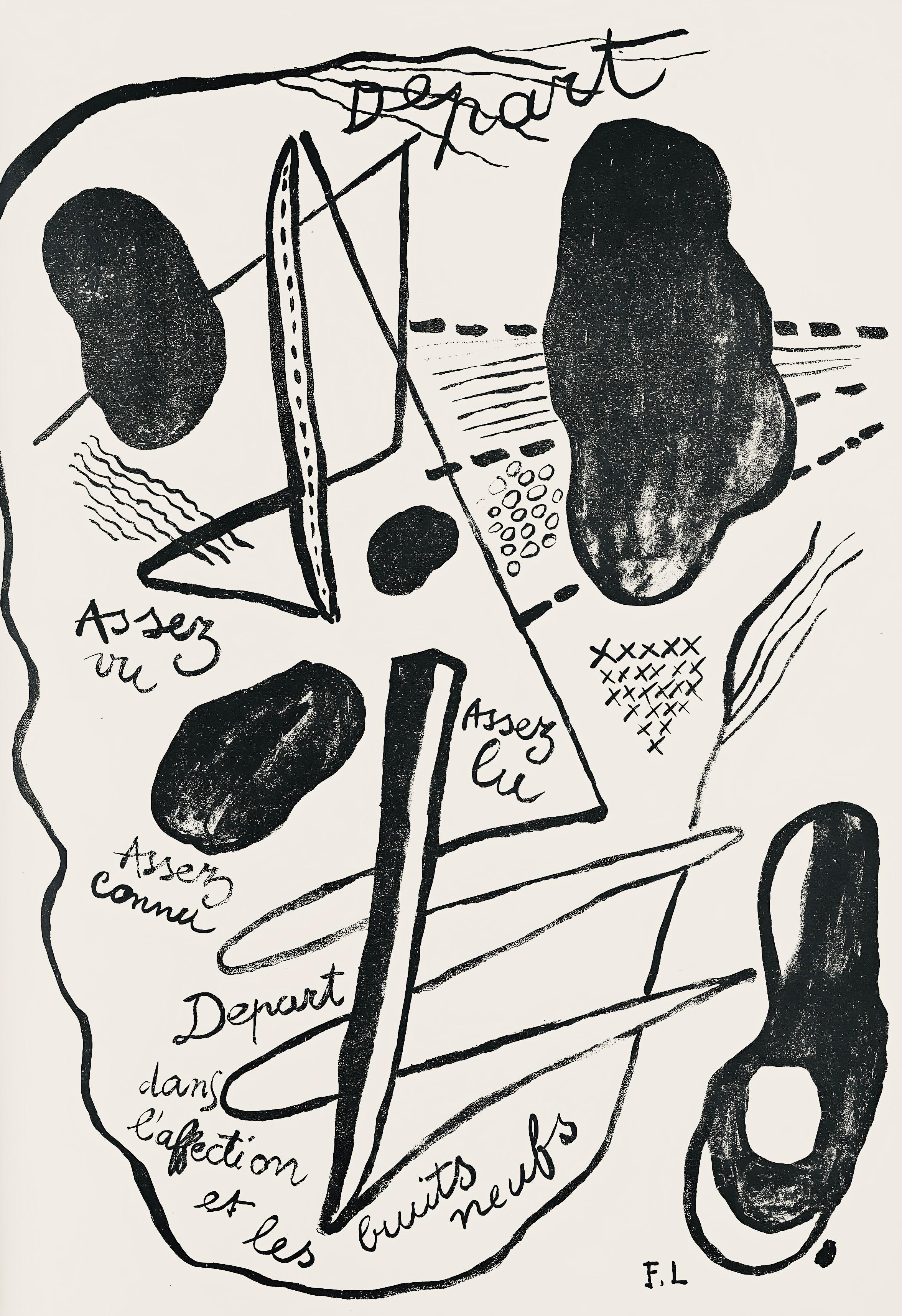 Lithograph on papier vélin teinté, fait a la main paper. Inscription: Unsigned and unnumbered, as issued. Good condition. Notes: From the folio, Les Illuminations, 1949. Published by Grosclaude, Éditions des Gaules, Lausanne; printed by Roth &