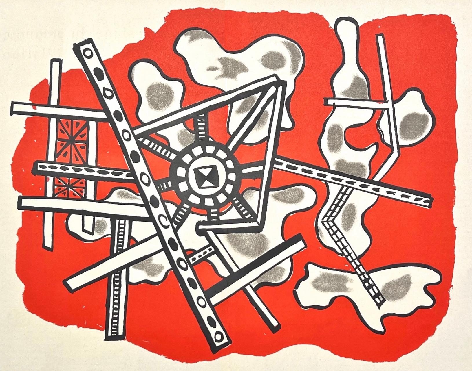 Fernand Léger Still-Life Print – Zusammensetzung (Saphire 90), Derrière le miroir