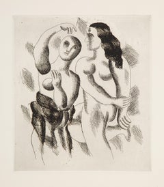 Deux nus Dansant, acquaforte moderna a puntasecca di Fernand Leger