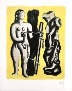 Femme sur fond jaune (Woman Against Yellow Background), 1952