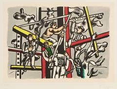 Fernad Legér(1881–1955) - Les constructeurs - Color lithograph on paper - 1950