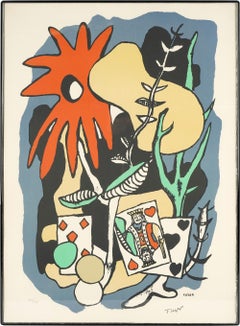 FERNAND LEGER (1881-1955): STILL LIFE WITH PLAYING CARDS
