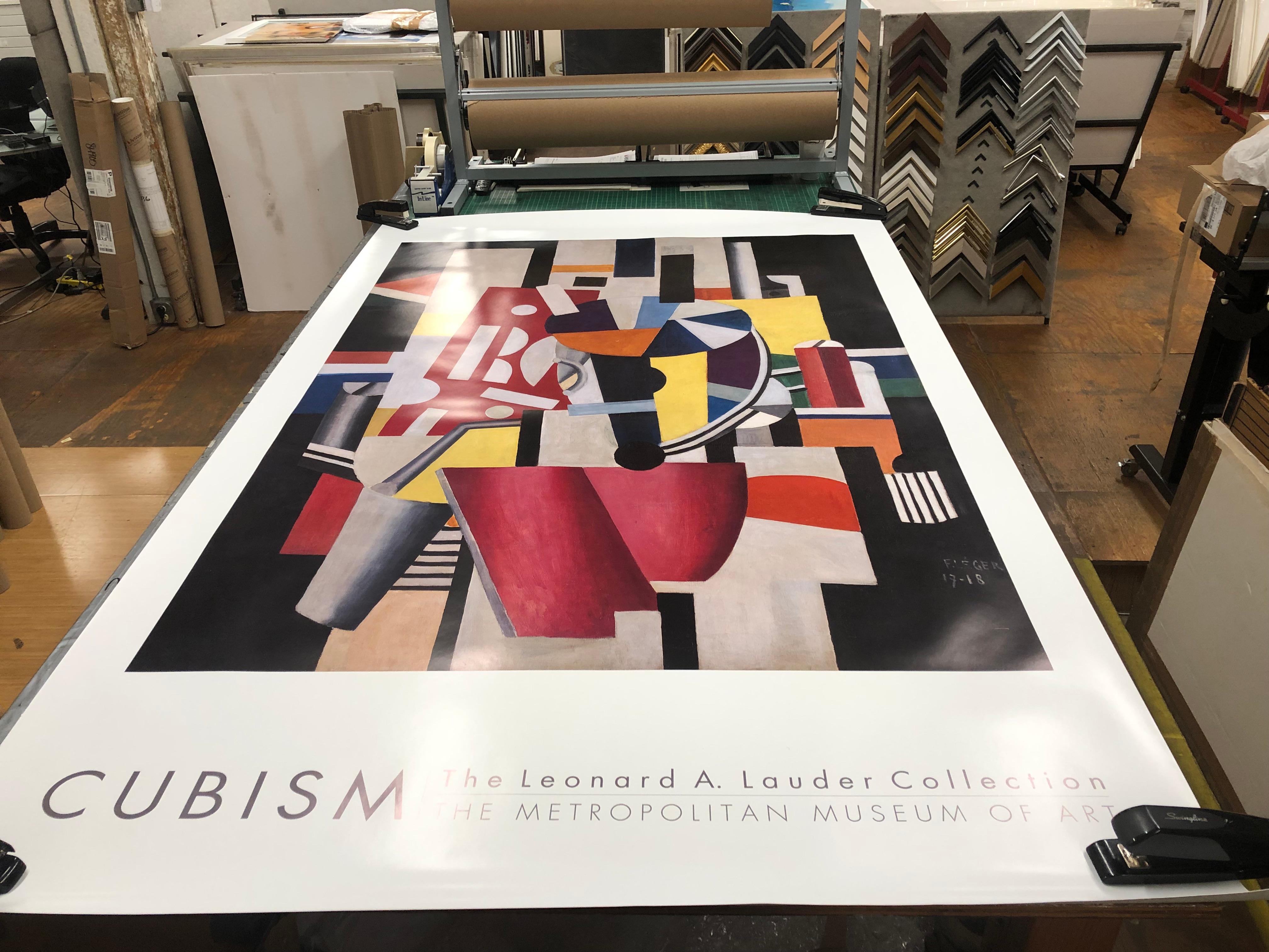 Very larger poster to advertise The Leonard A. Lauder Cubist Collection at The Metropolitan Museum of Art. Printed in the United Kingdom. 
