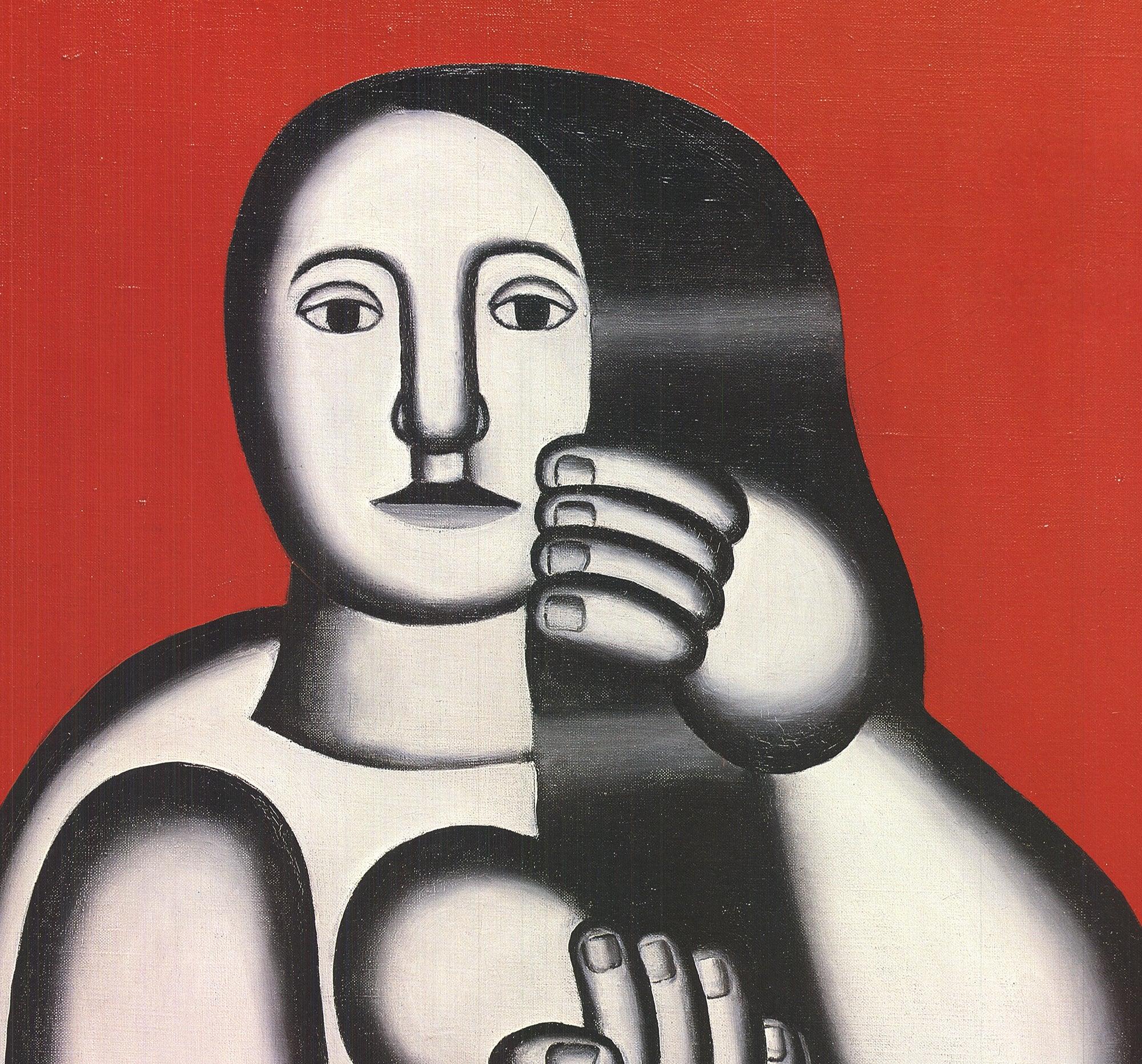 Fernand Leger „Akt auf rotem Hintergrund“, Poster, Fernand Leger, 1982 im Angebot 1