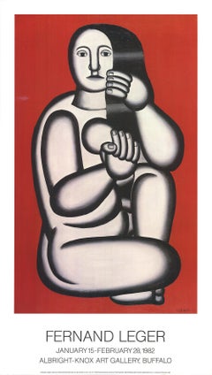 Fernand Leger 'Nude on a Red Background' 1982- Poster
