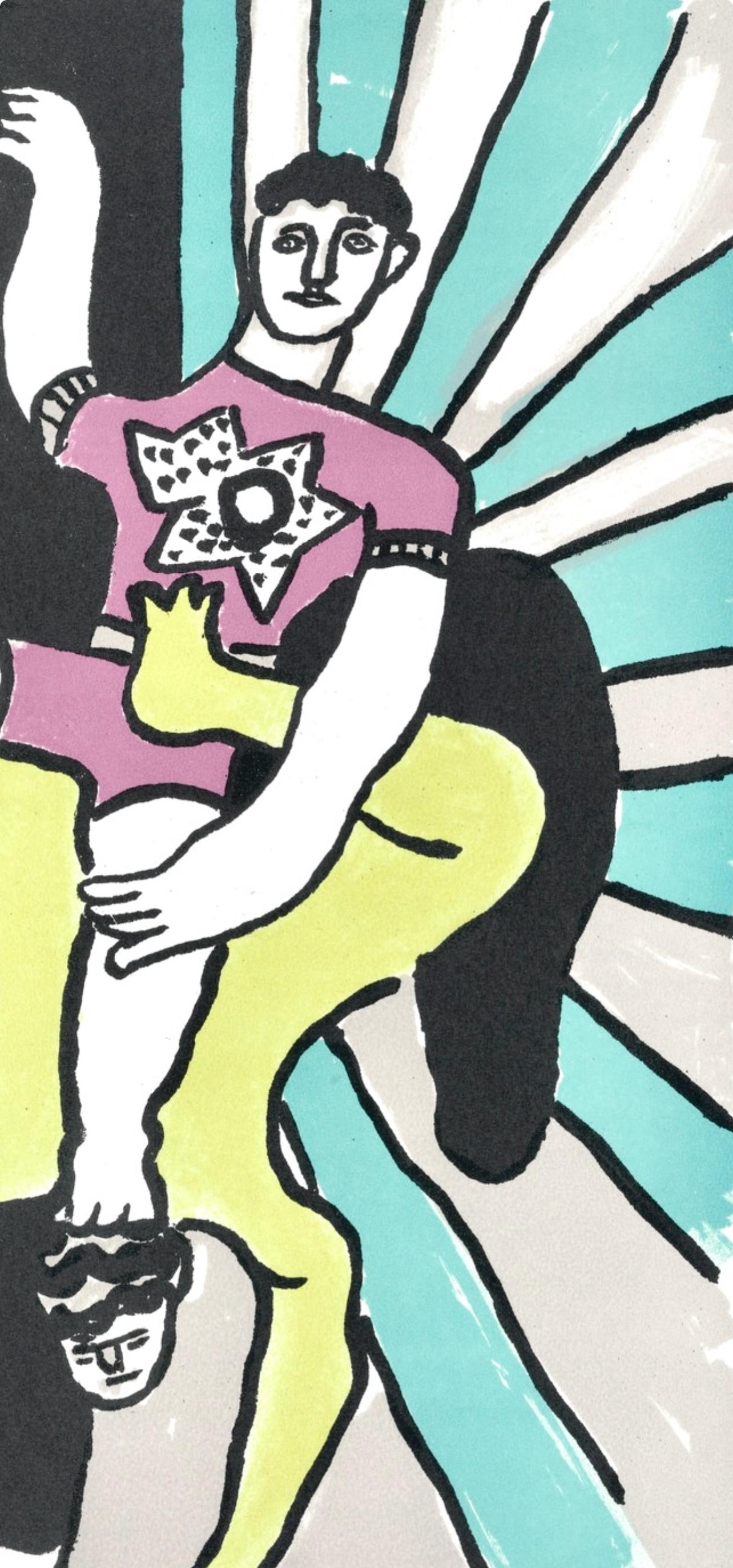 Fernand Leger, Plate 47, from Circus, 1950 - Gray Landscape Print by Fernand Léger