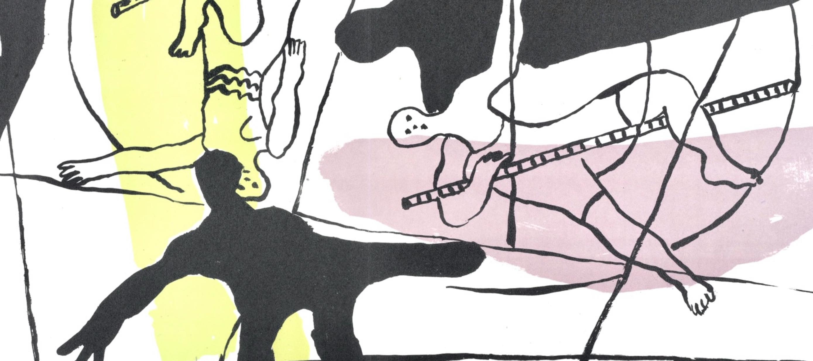 Fernand Leger, Plate 52-53, from Circus, 1950 - Black Figurative Print by Fernand Léger