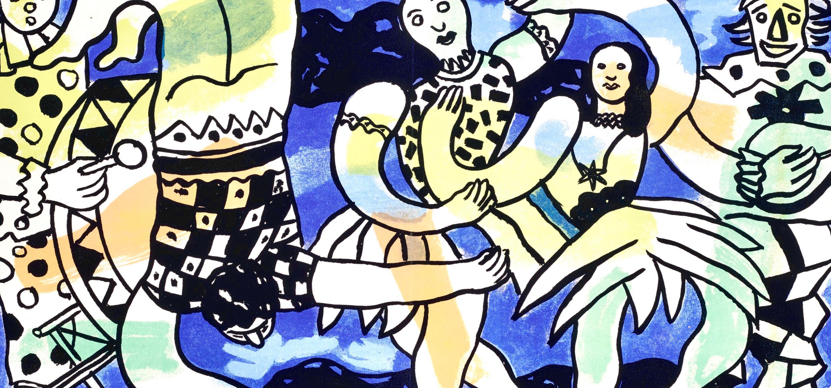 Fernand Leger, Plate 84-85, from Circus, 1950 - Modern Print by Fernand Léger