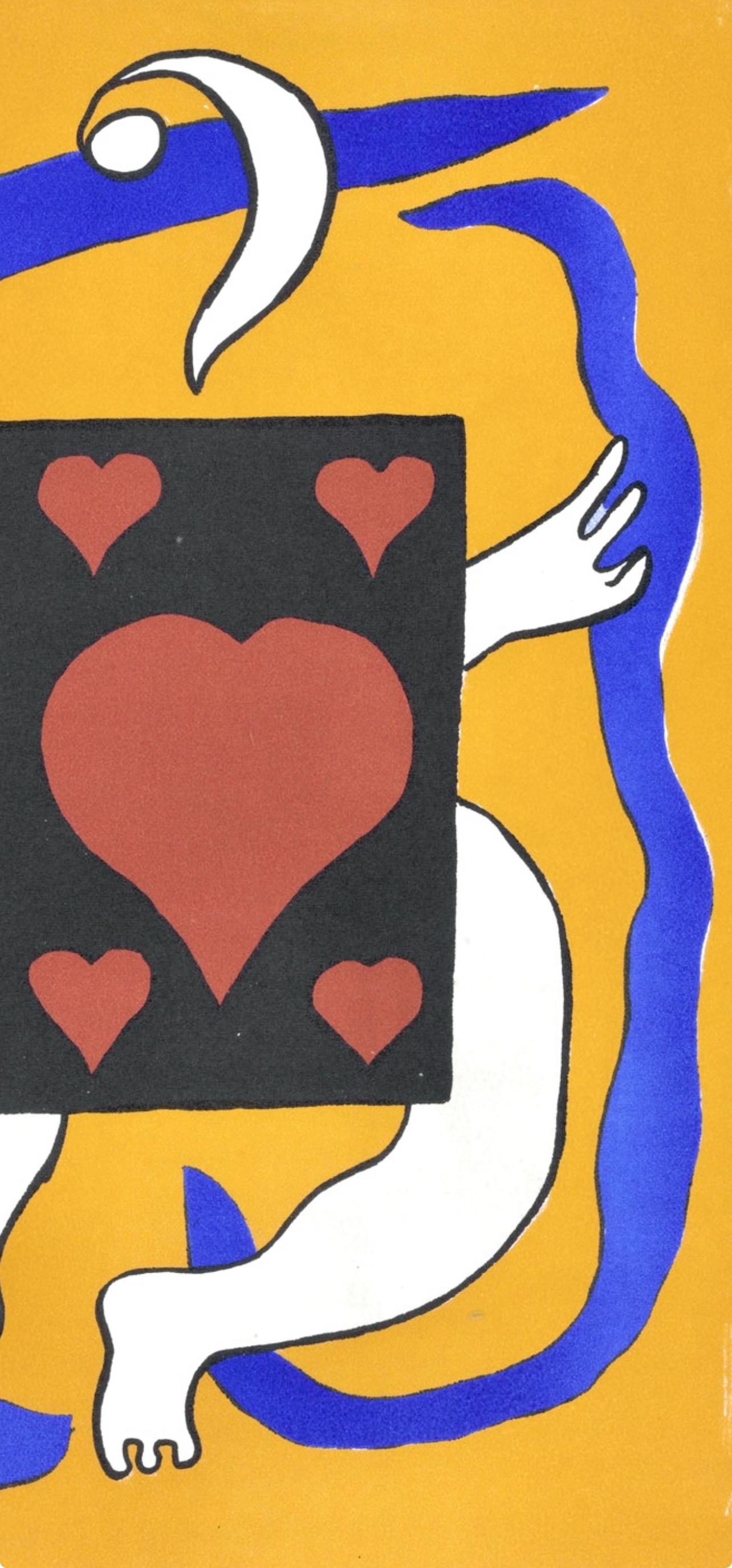 Fernand Leger, Plate 90, from Circus, 1950 - Orange Figurative Print by Fernand Léger