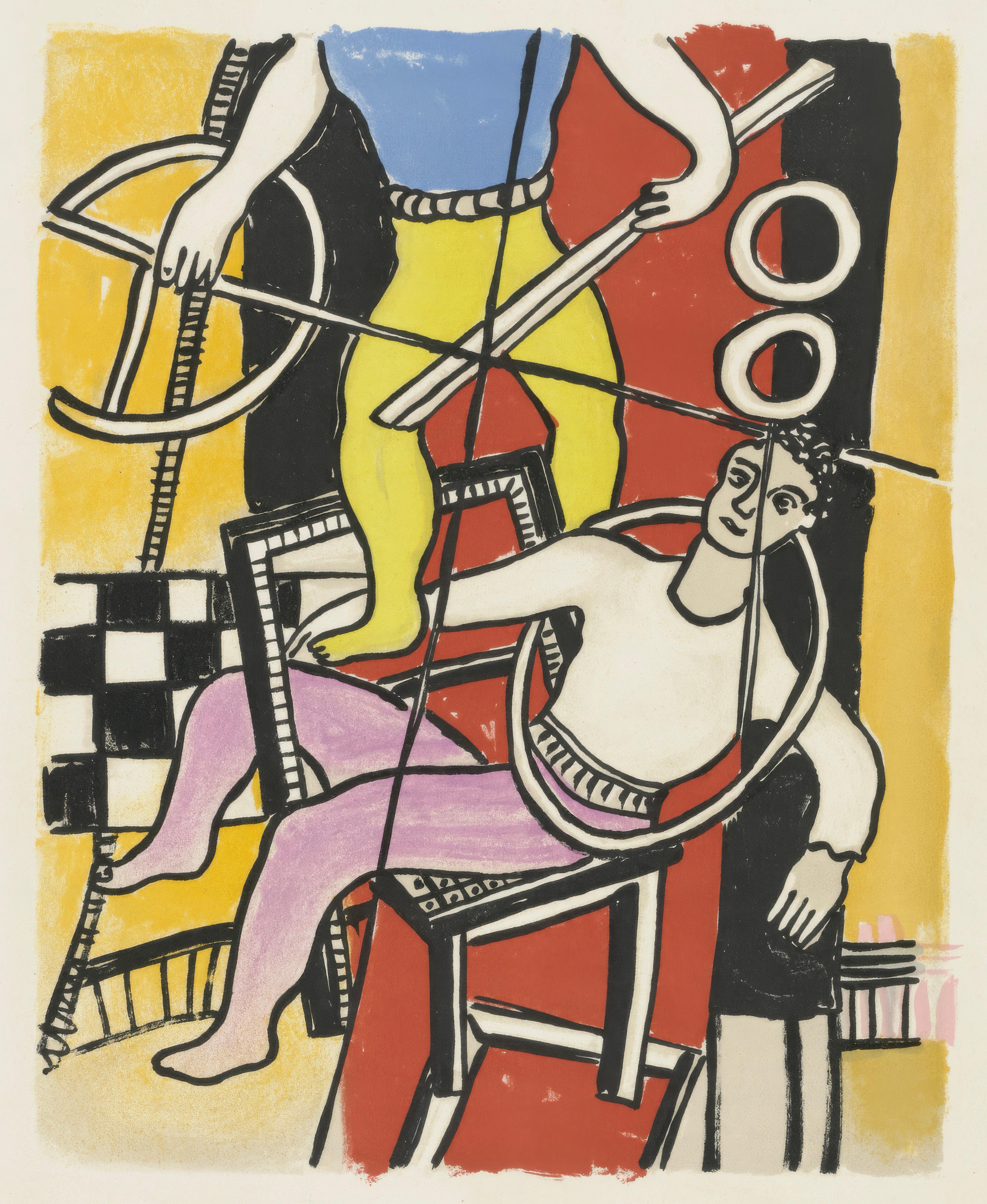 Fernand Léger Abstract Print - Fernand Leger, Untitled, from Circus, 1950