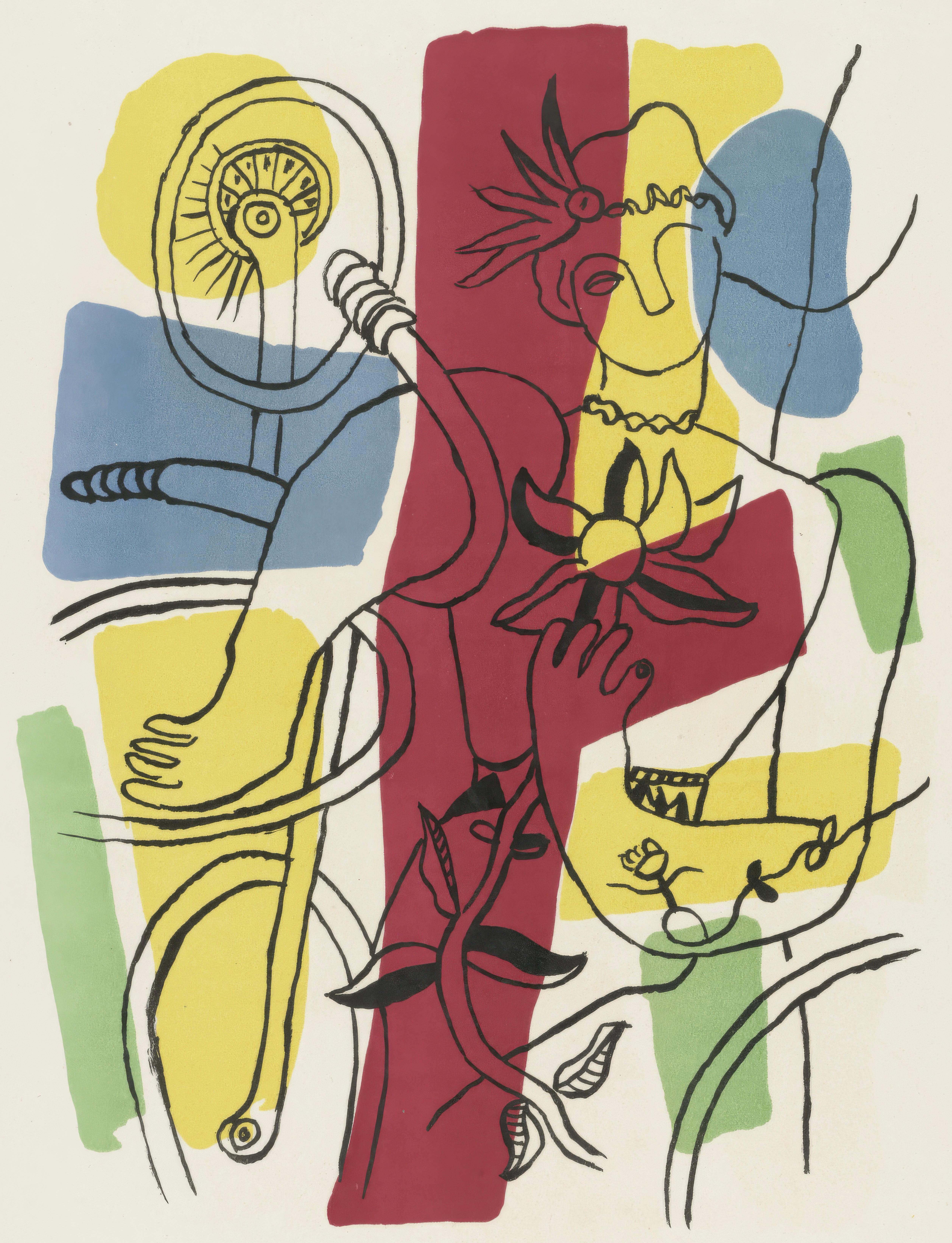 Figurative Print di Fernand Léger - Fernand Leger, Senza titolo, da Circus, 1950
