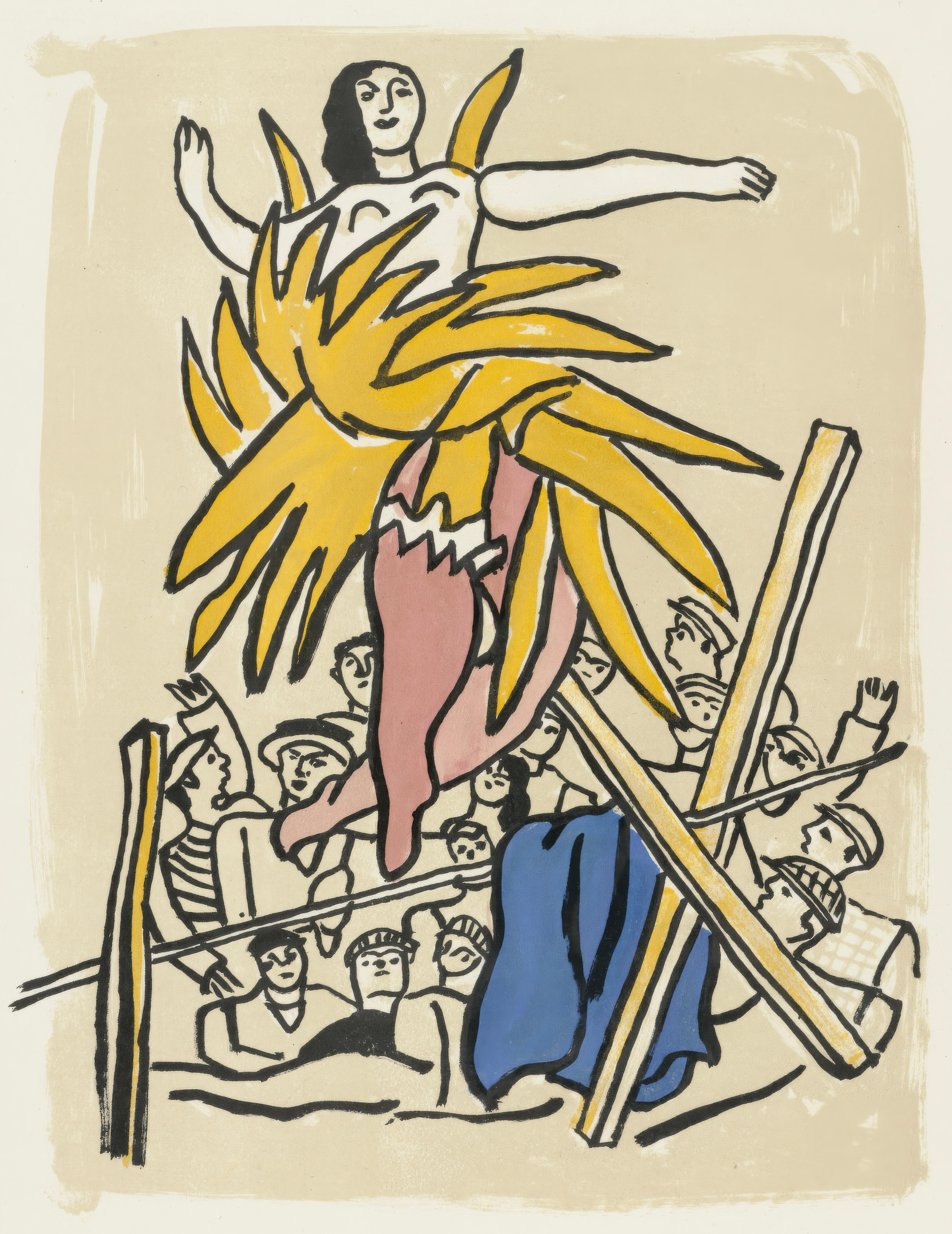 Abstract Print de Fernand Léger - Fernand Leger, Sin título, de Circo, 1950