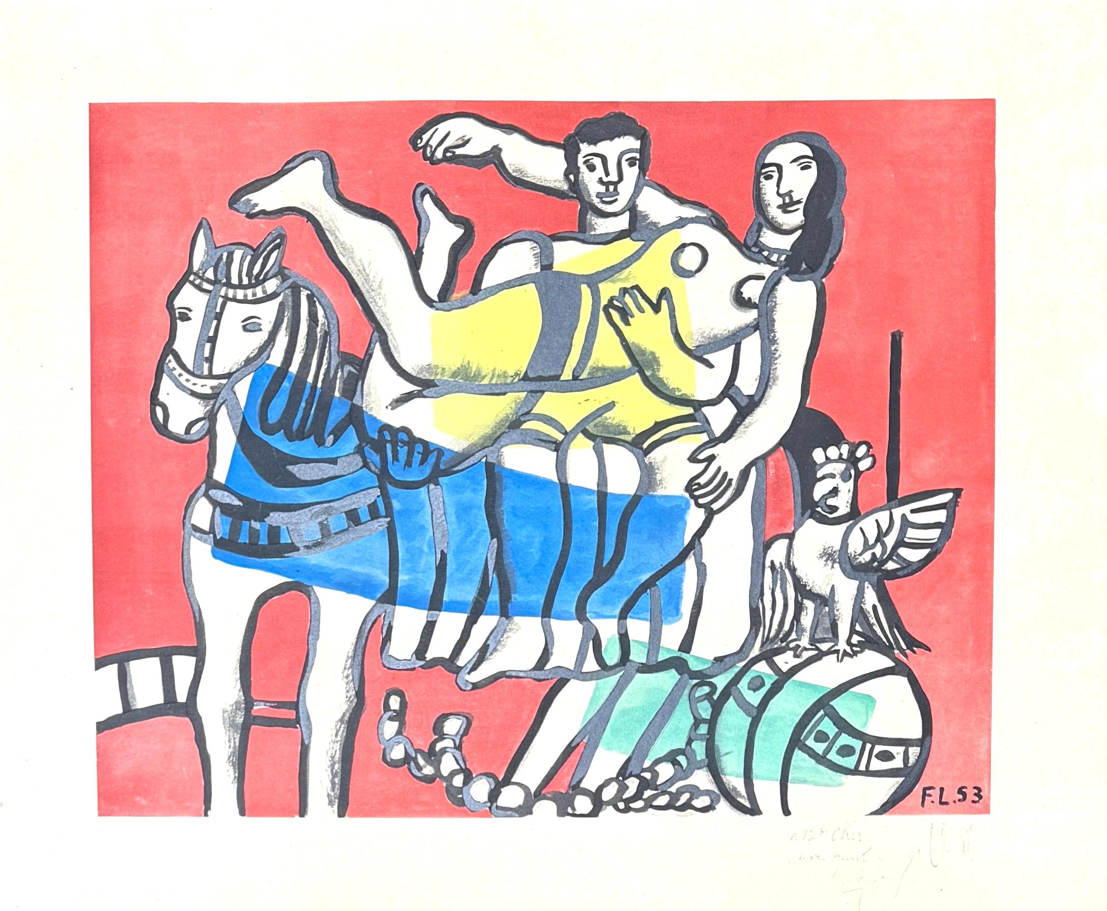 Lithograph on paper, edited in 1953
Limited edition of 285 copies
Signed and dedicated in pencil by artist in lower right corner
Paper size: 60 x 50,3 cm
Very good conditions, slightly oxidised

Bibliography: Saphire E 25
A regular certificate of
