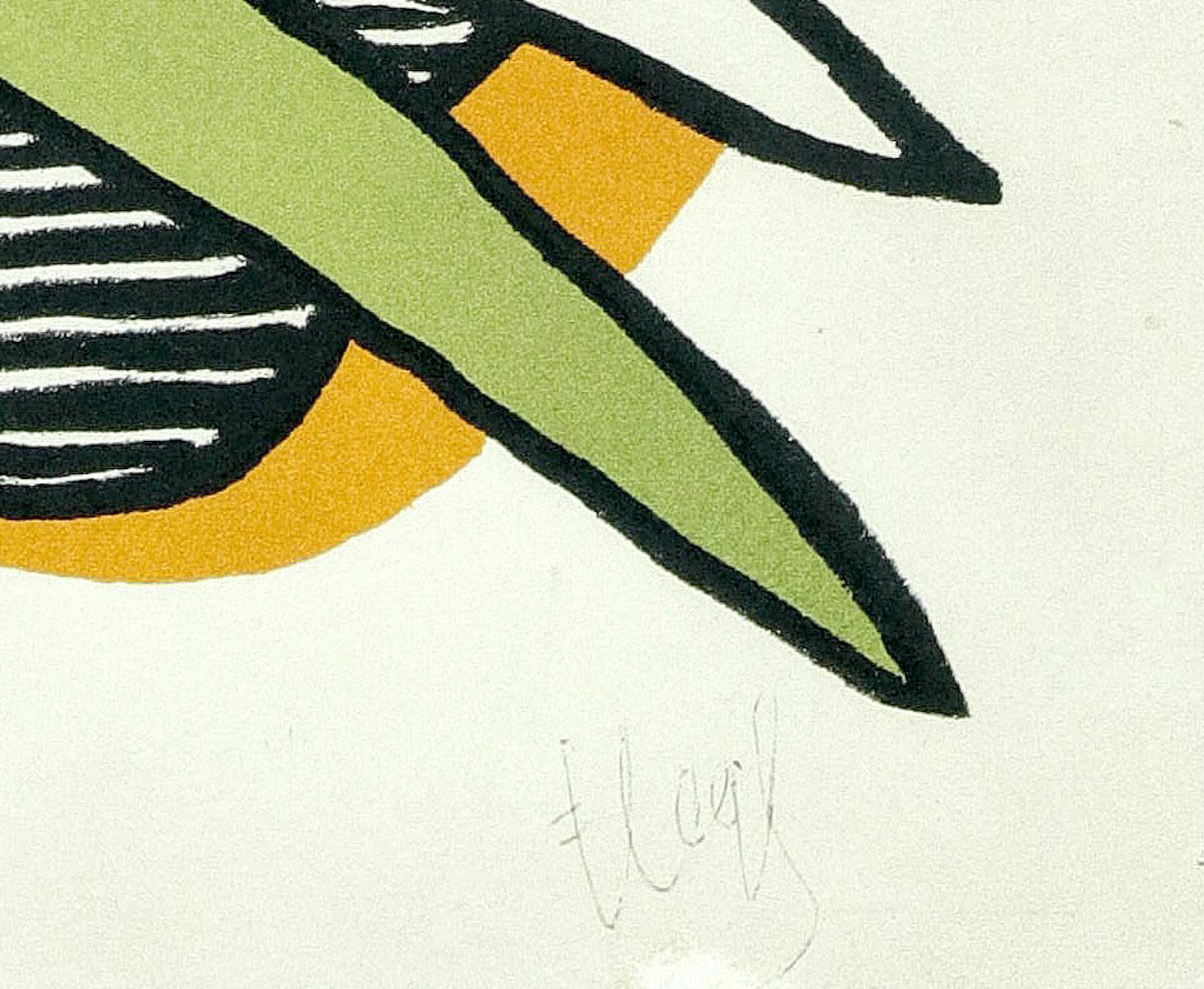 Fleur -  Lithograph by Fernand Léger - 1952 For Sale 1