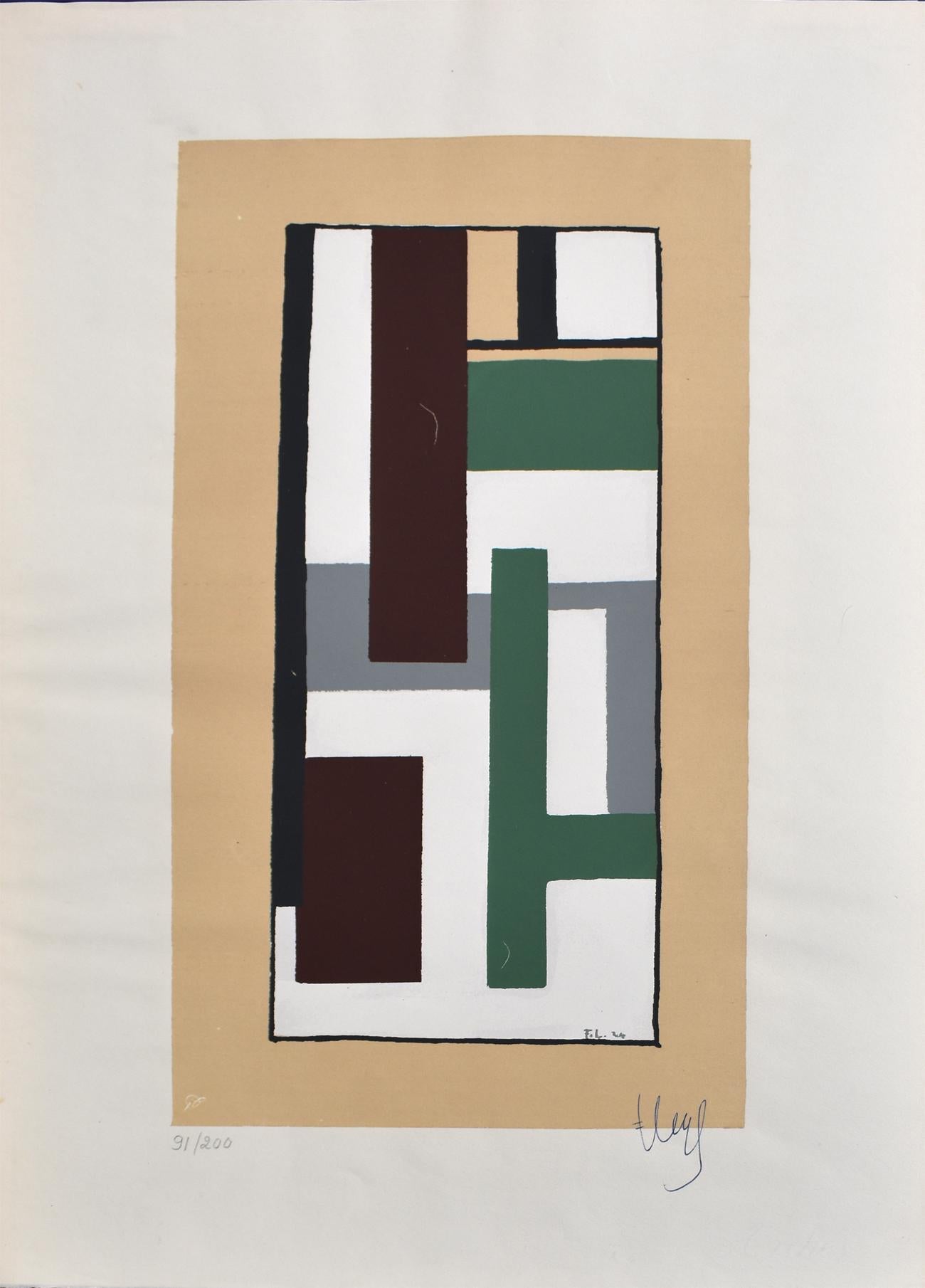 Fernand Léger Abstract Print - Geometric Composition, from: Album of Ten Serigraphs