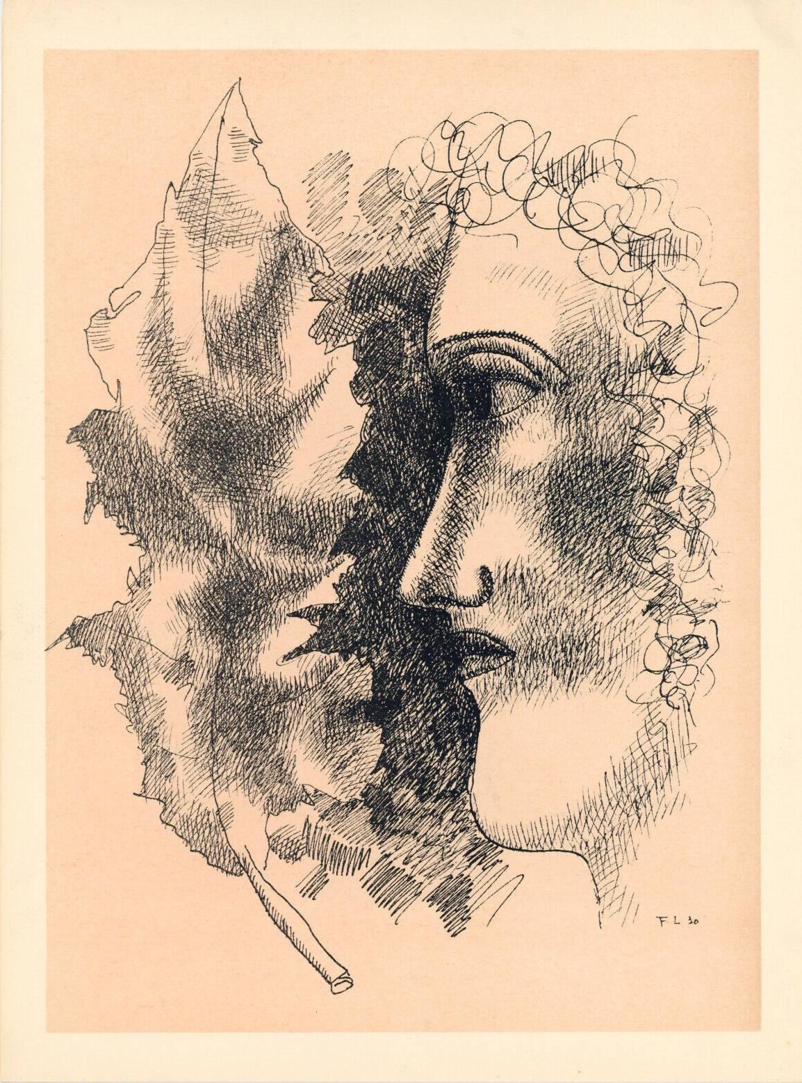 Fernand Léger Print - Head and Leaf