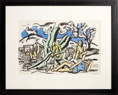 La Partie de Campagne 2, Surrealist Lithograph by Fernand Leger