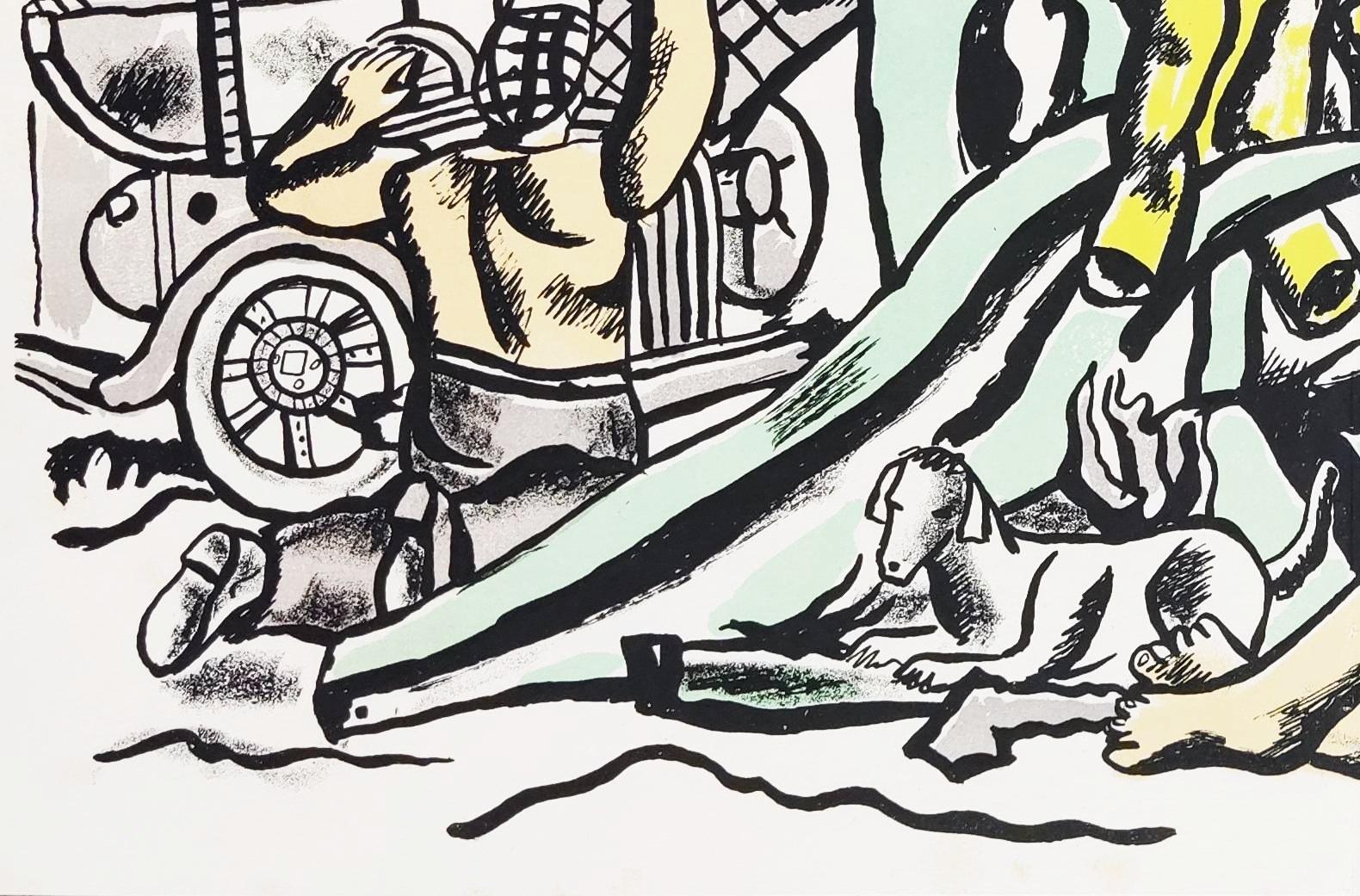 La Partie de Campagne - Gray Print by Fernand Léger