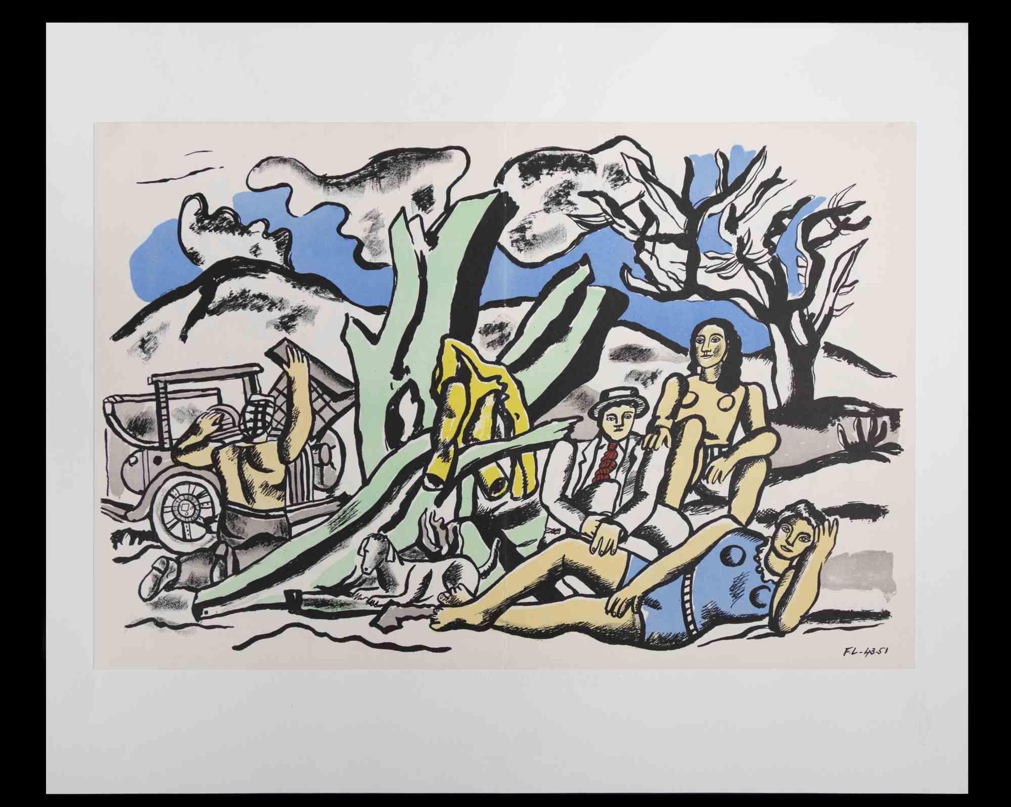 Fernand Léger - La Partie de Campagne by Fernand Leger - Mid 20th Century For Sale at 1stDibs | fernand leger print, la partie de campagne fernand leger, f.leger