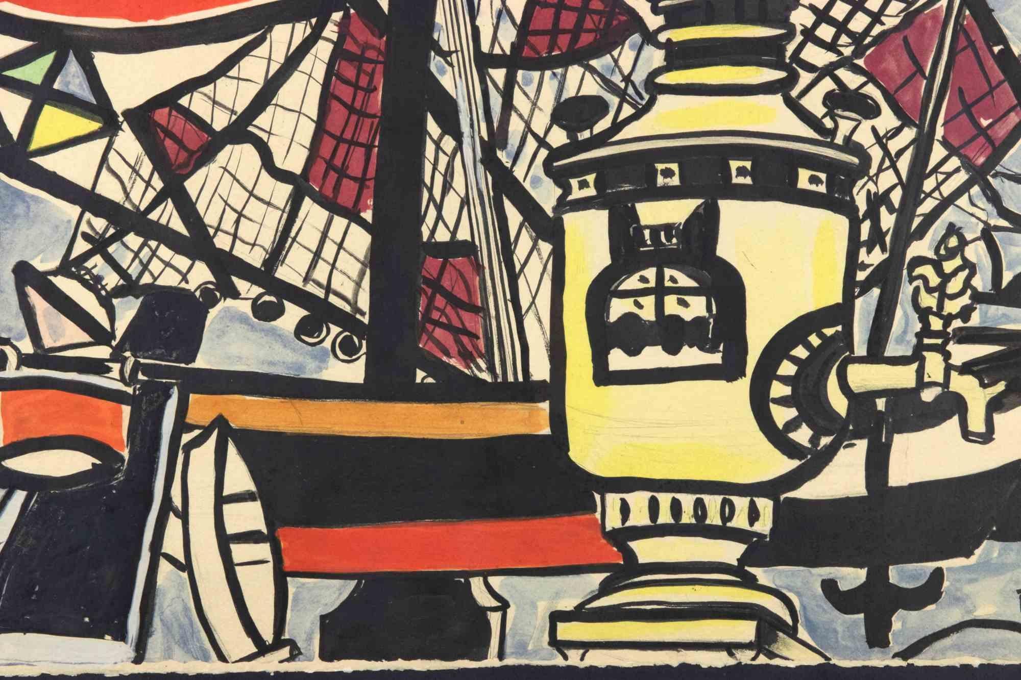 Le Samovar - Lithograph after Fernand Léger - 1959 For Sale 2